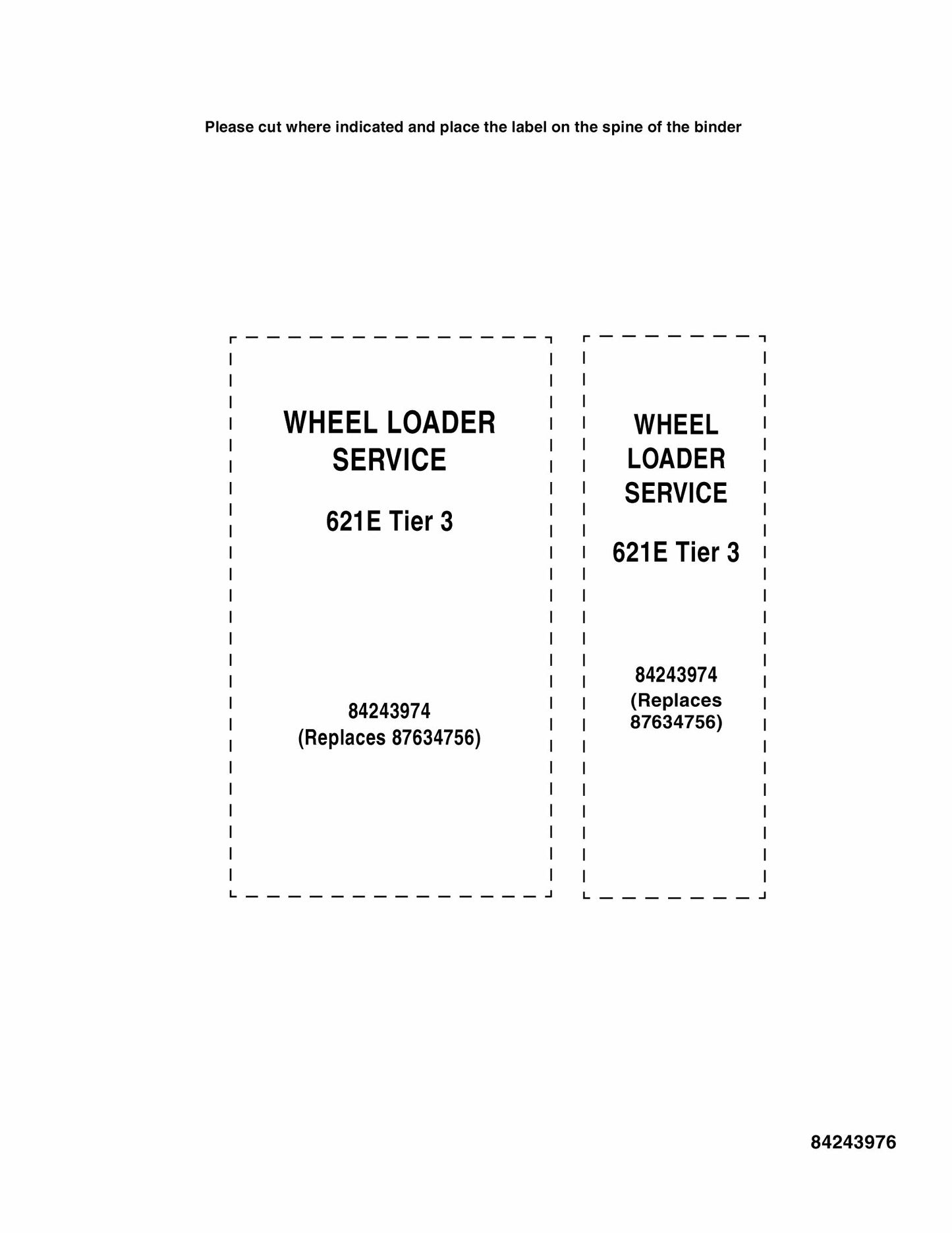 CASE 621E Wheel Loader Factory Workshop Service Manual 84243974