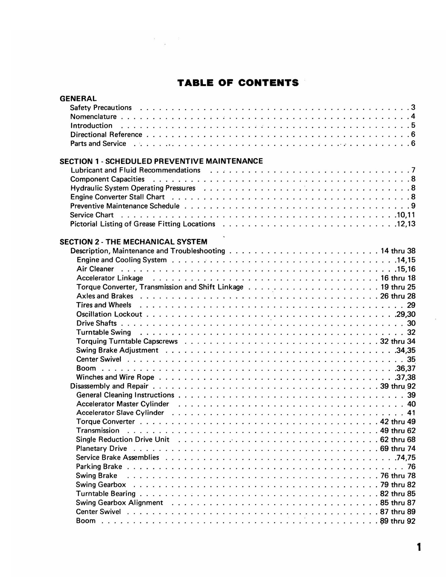 CASE 1500/1800/2000 Crane Factory Workshop Service Manual S406169M3