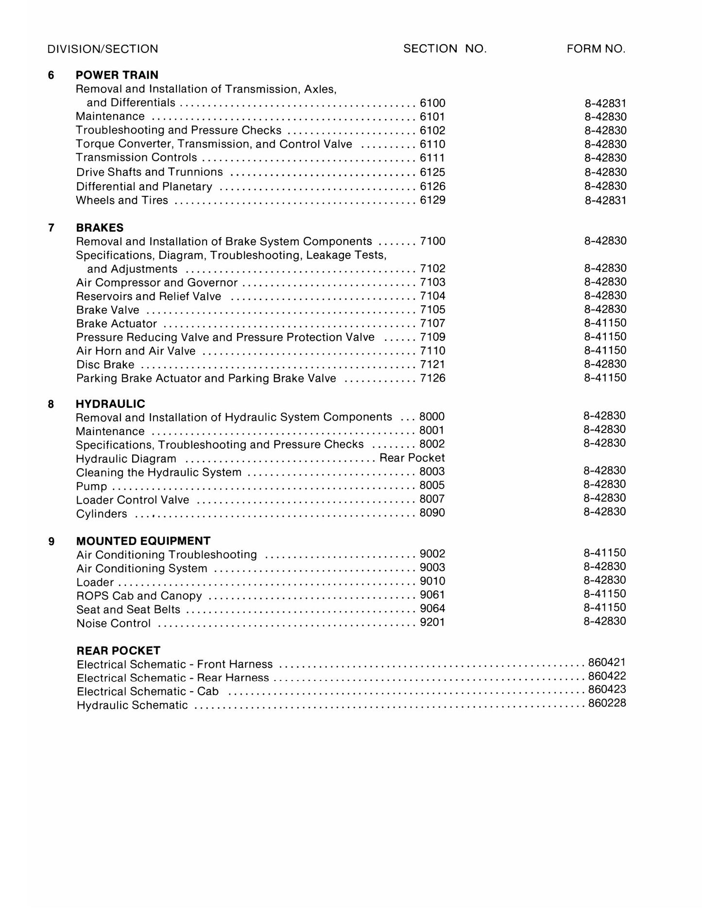 CASE W14B Wheel Loader Factory Workshop Service Manual 8-42830-R1