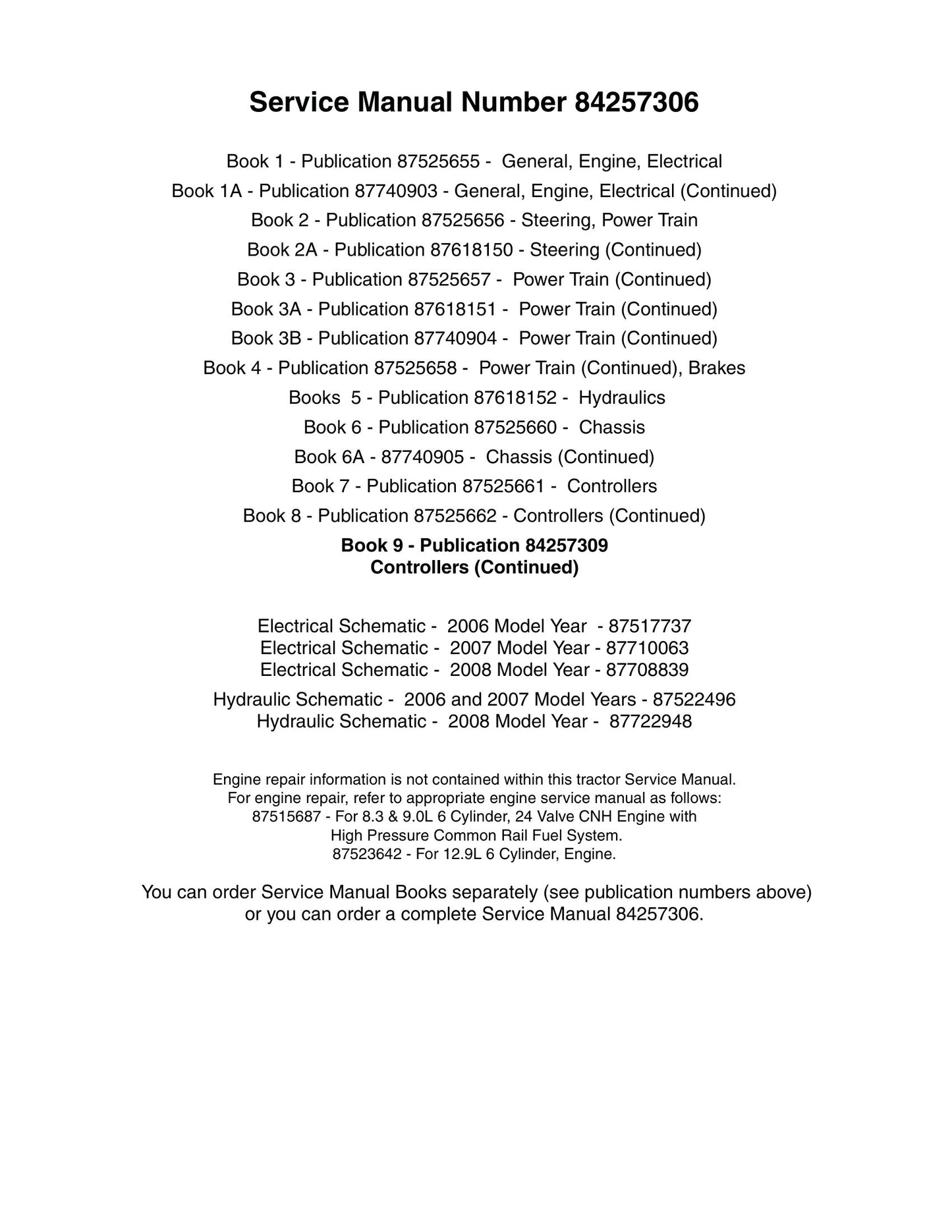 CASE STX 280 285 330 335 380 385 430 435 480 485 530 535 Series Tractors Factory Workshop Service Manual 84257309