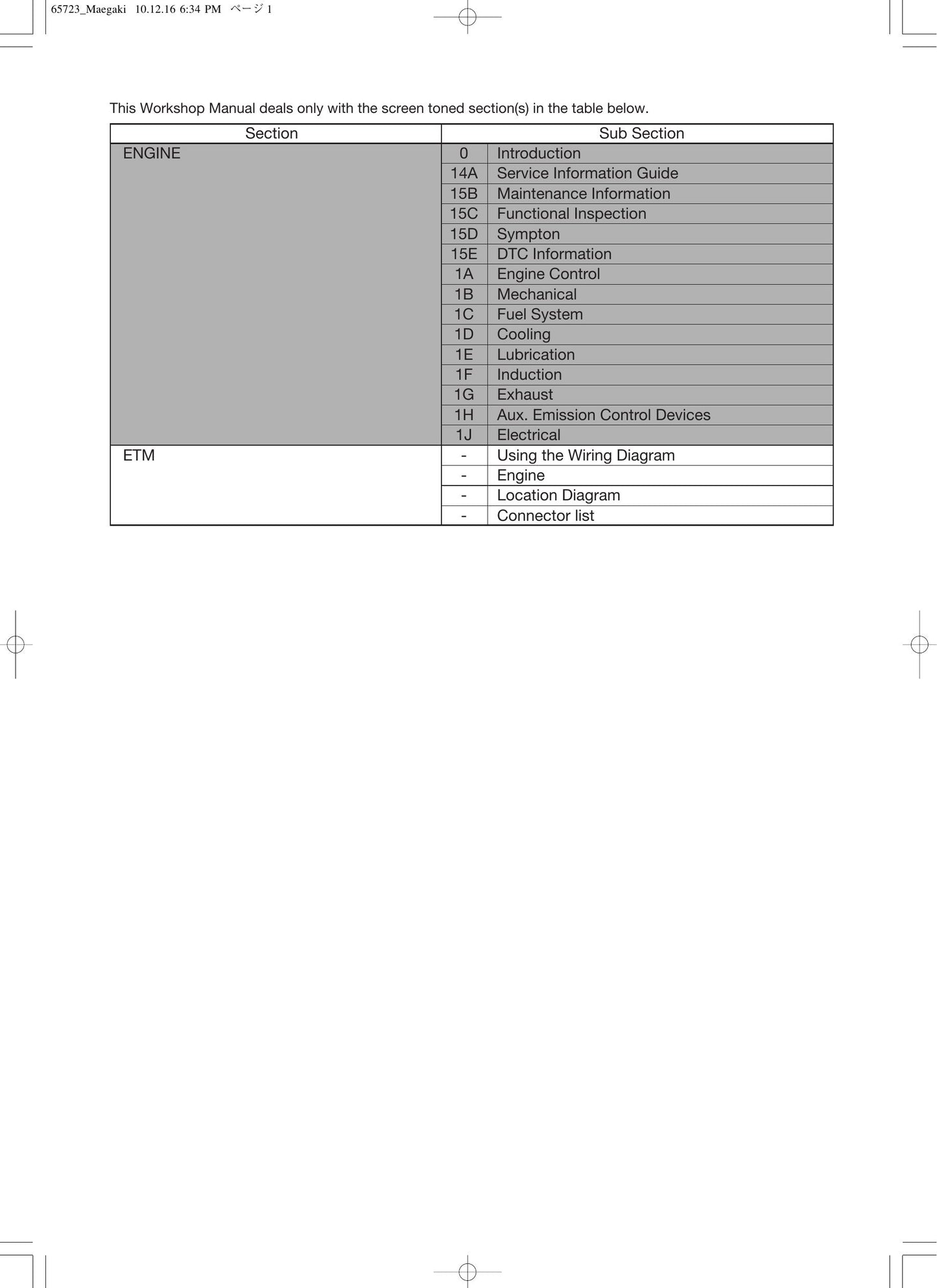 ISUZU 6HK1 Engine Workshop Manual IDE-2610