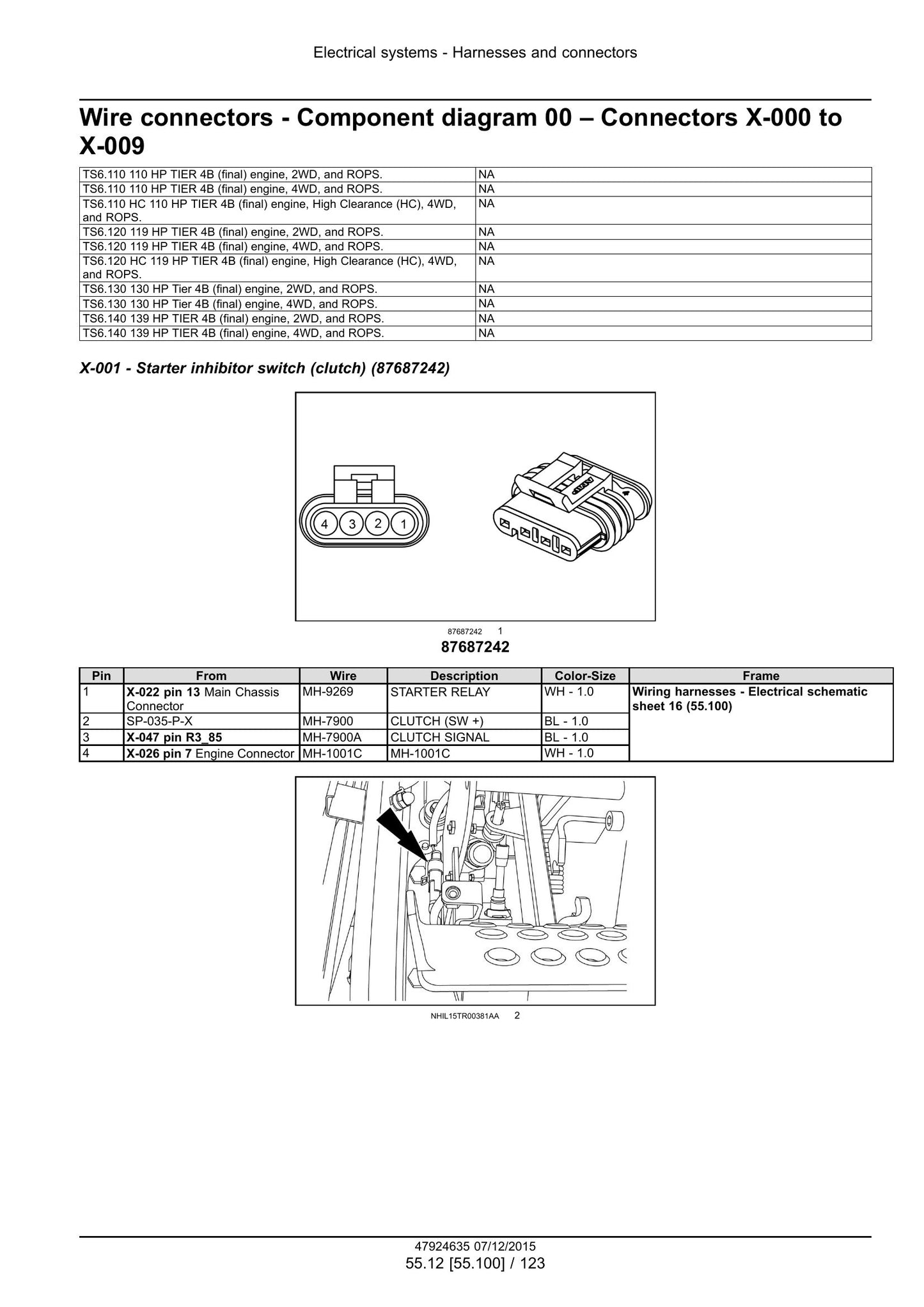 New Holland TS6.110 TS6.110 HC TS6.120 TS6.120 HC TS6.130 TS6.140 Tractor Factory Workshop Service Manual 47955983