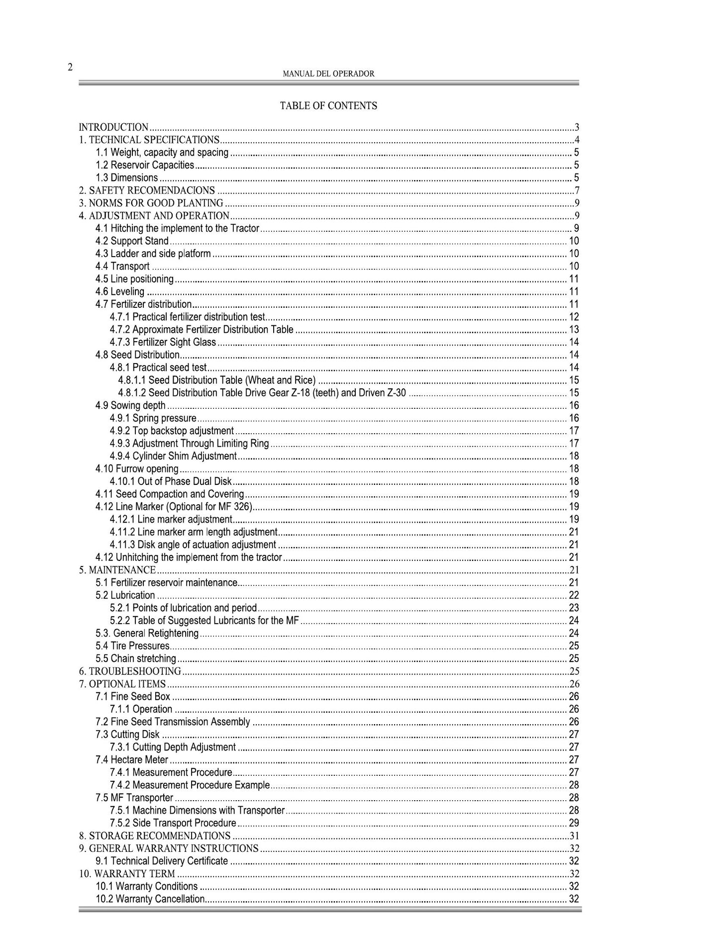 MASSEY FERGUSON MF 300 Seeder Spreader Factory Workshop Operator Manual