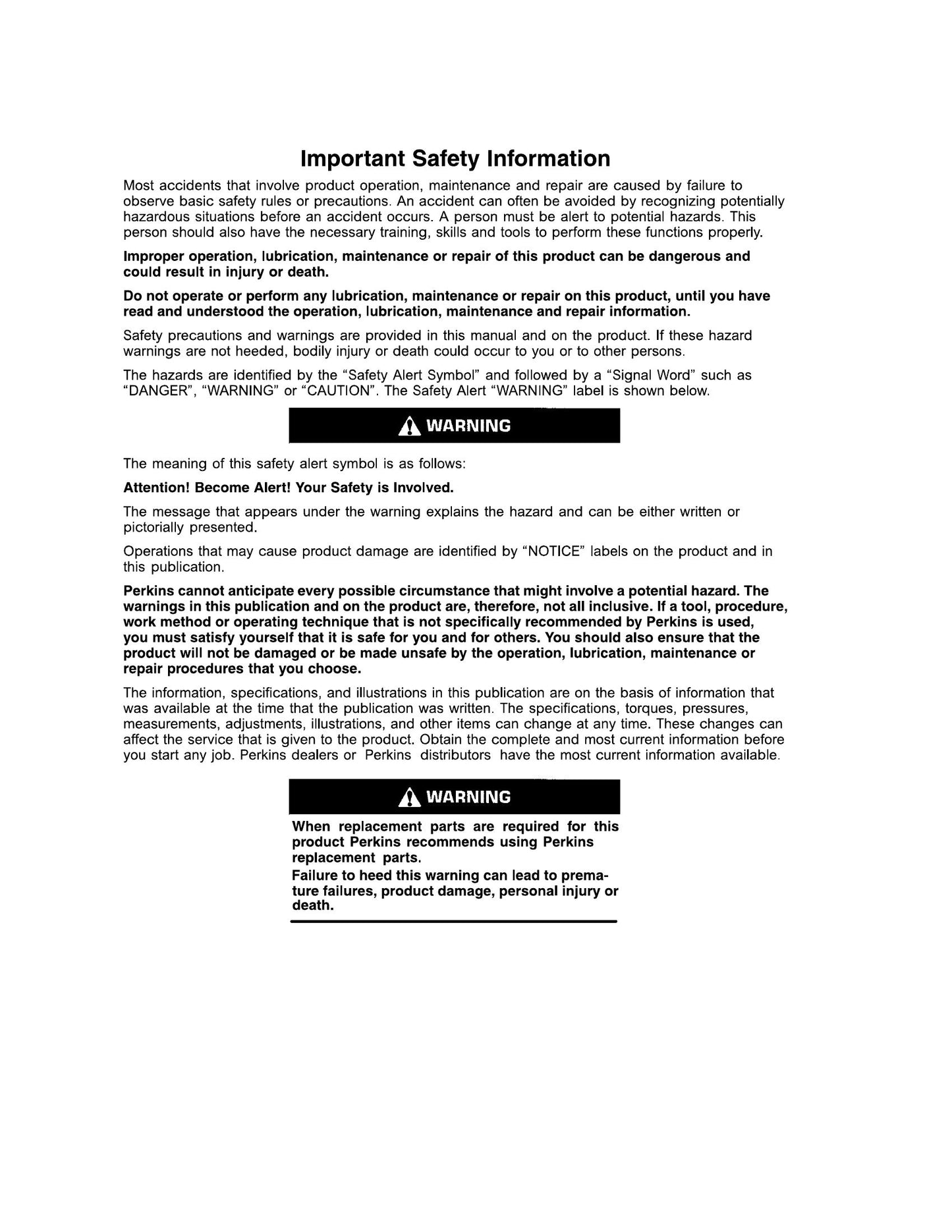 Perkins 1104D Industrial Engine Engine Operation and Factory Workshop Maintenance Manual SEBU8172