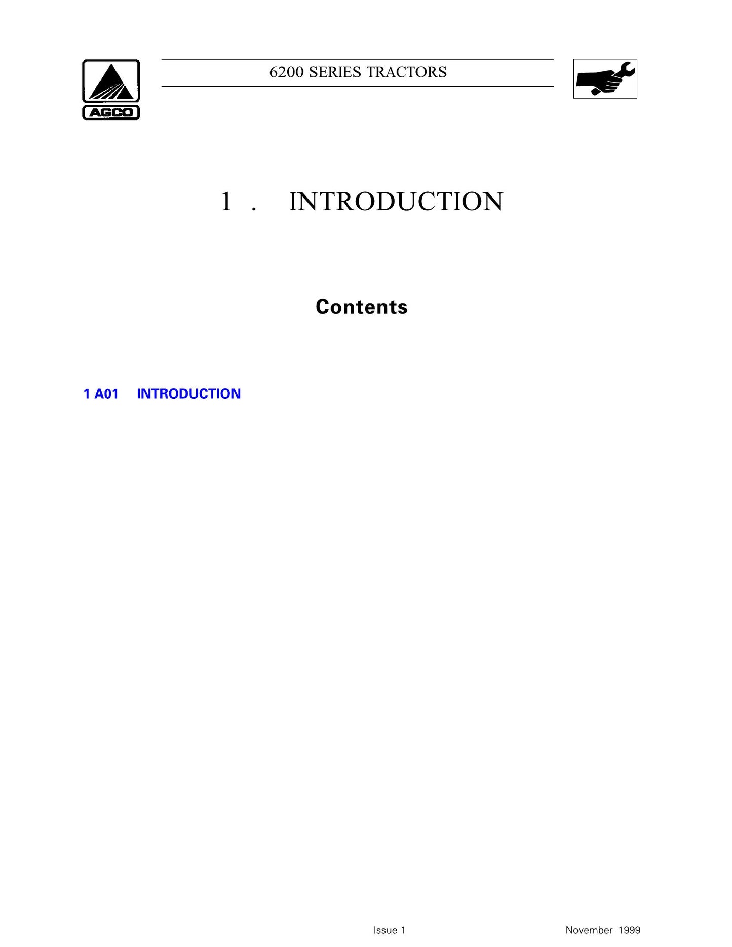 AGCO 6200 Series Tractor Workshop Factory Workshop Service Manual