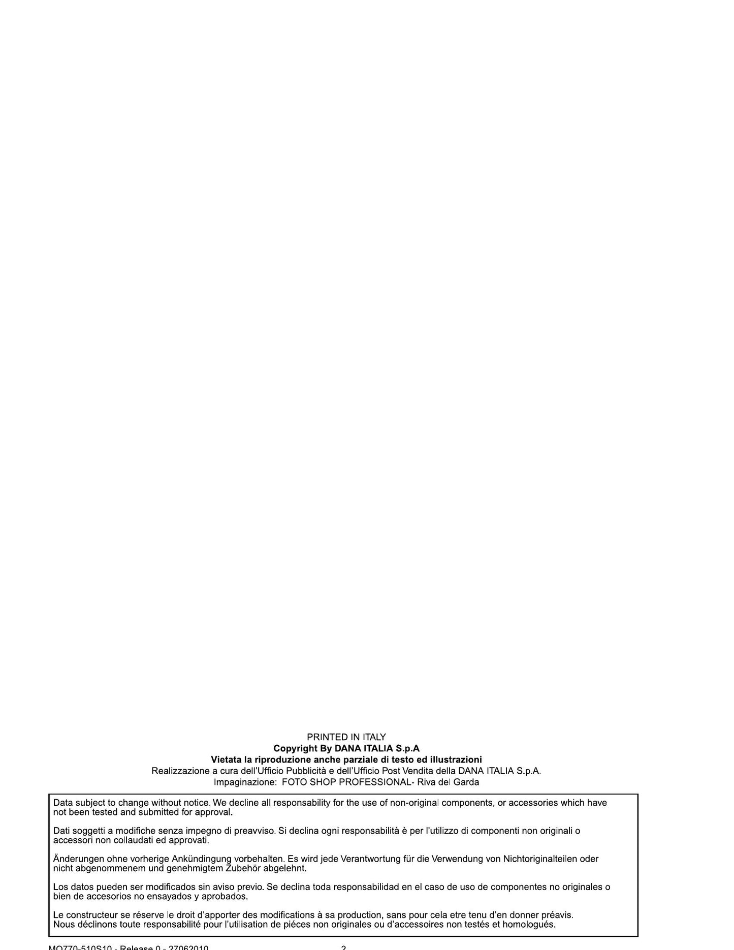SPICER Steering Axle Maintenance and Factory Workshop Repair Manual MO770-510510