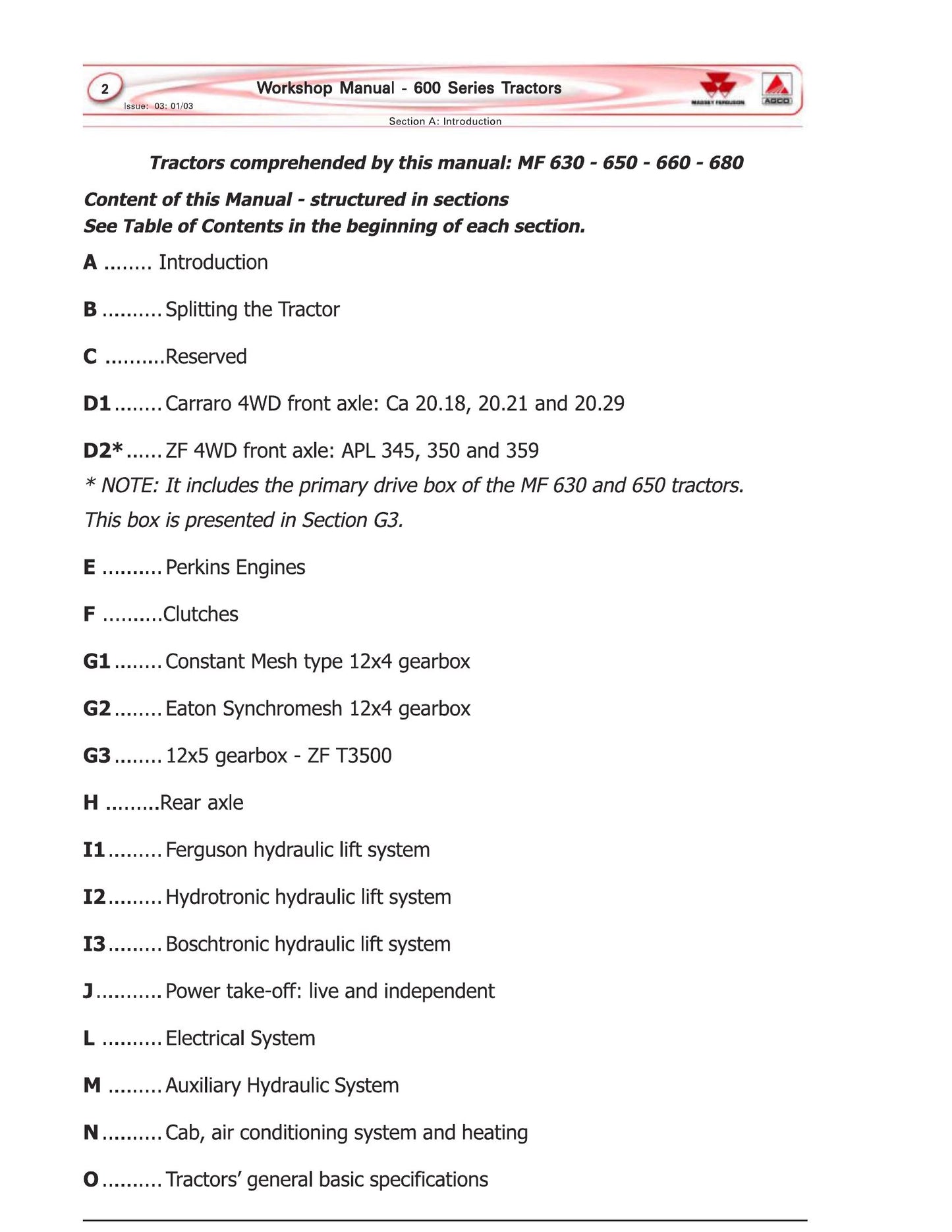 MASSEY FERGUSON MF 630 MF 650 MF 660 MF 680 Tractor Factory Workshop Service Manual