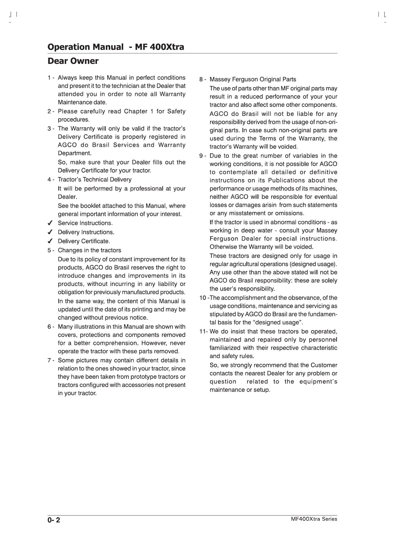MASSEY FERGUSON MF460 MF470 MF480 Tractor Factory Workshop Operator Manual