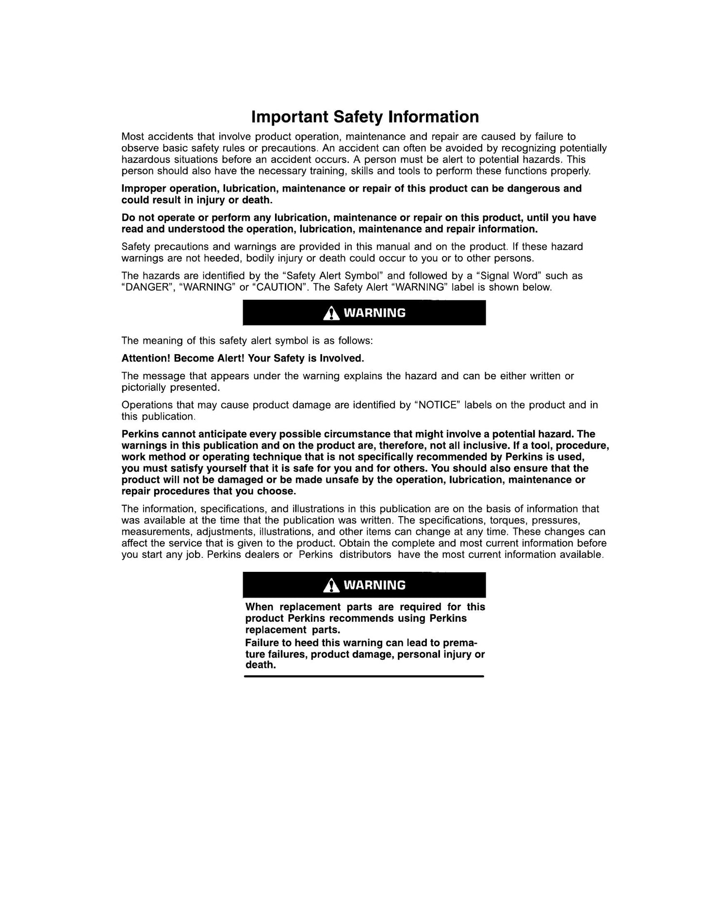 Perkins 1106D Industrial Engine Operation and Factory Workshop Maintenance Manual SEBU8119-01