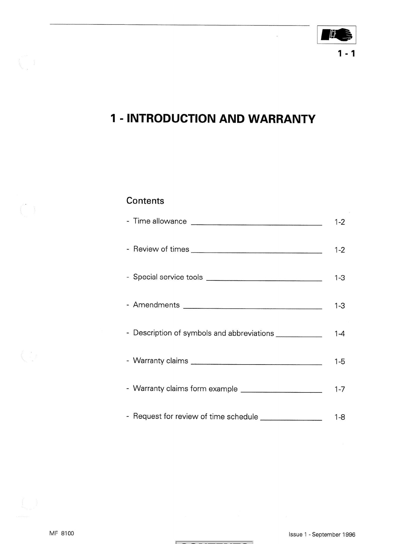 Massey Ferguson 8100 Tractor Factory Workshop Service Manual