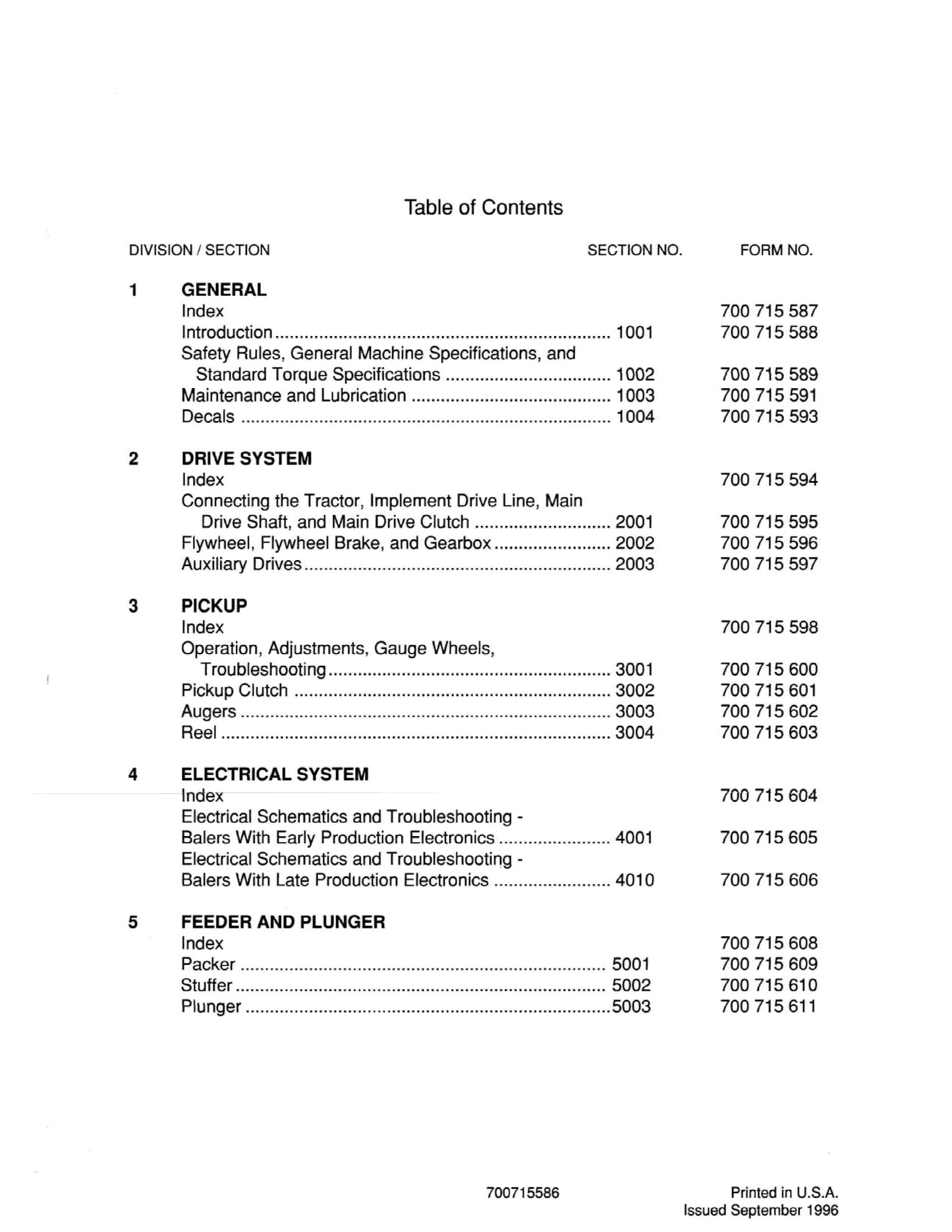 AGCO MF 190LB Baler Workshop Factory Workshop Service Manual 1856 996 M1