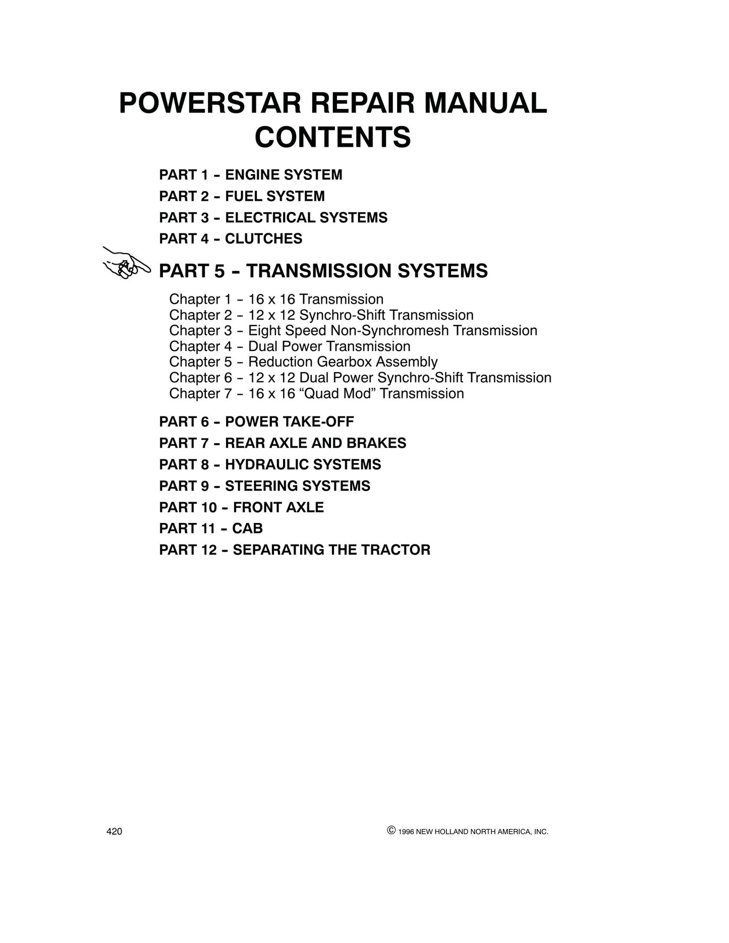 NEW HOLLAND 5640 6640 7740 7840 8240 8340 Tractor Factory Workshop Repair Manual