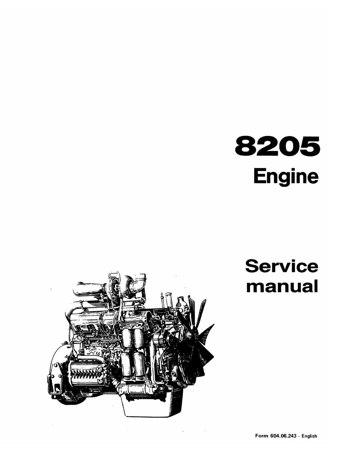 FIATALLIS 8205 Engine Factory Workshop Service Manual Form 604.06.243