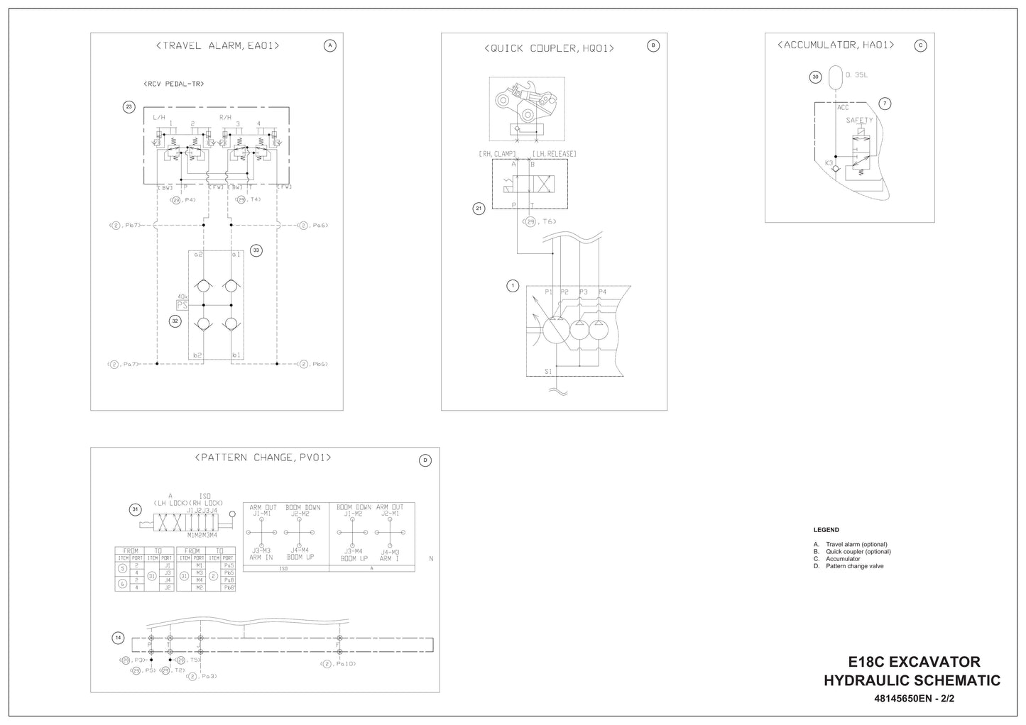 E18C Excavator Hydraulic Schematic 48145650EN