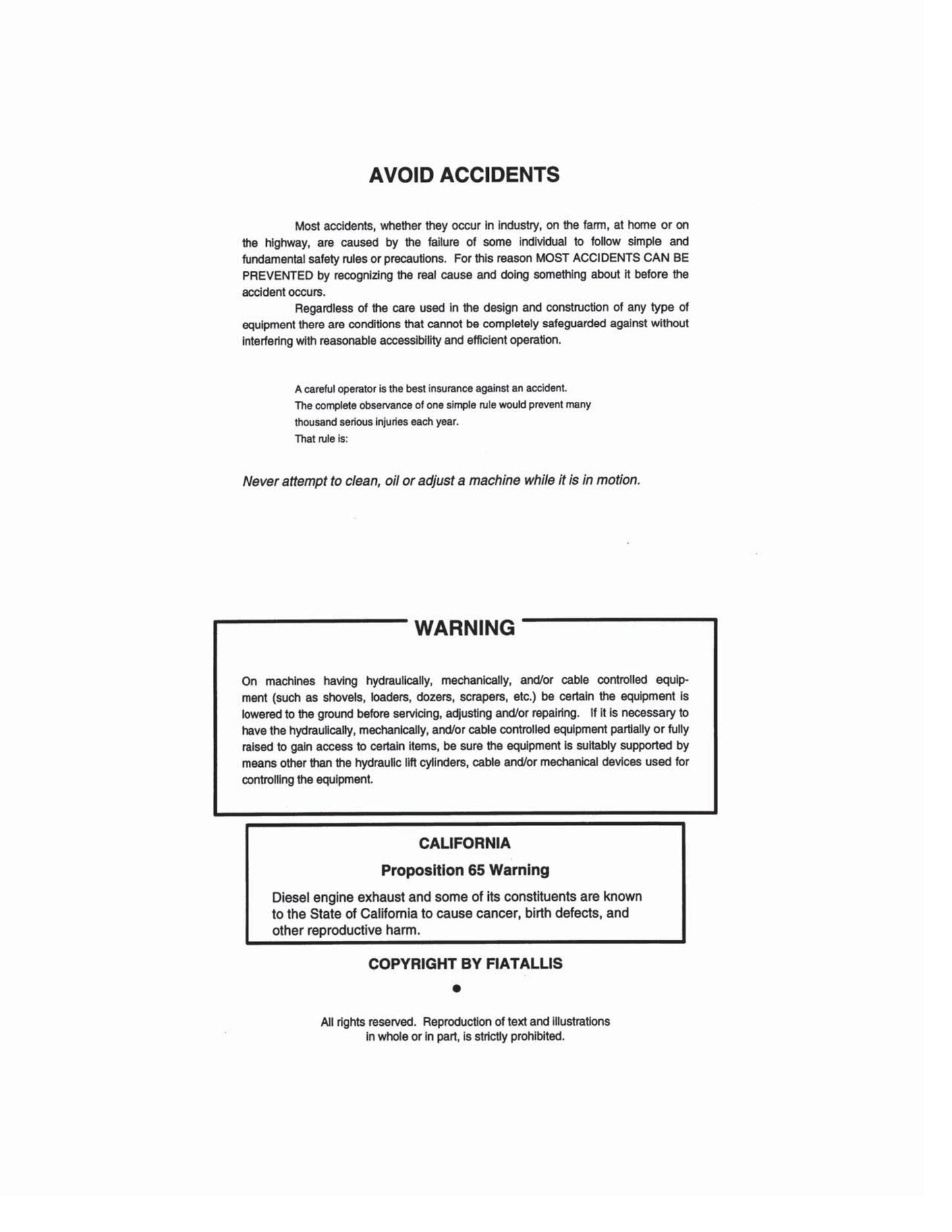 FIATALLIS 260-B 261-B Tractor Scraper Factory Workshop Service Manual 70698976