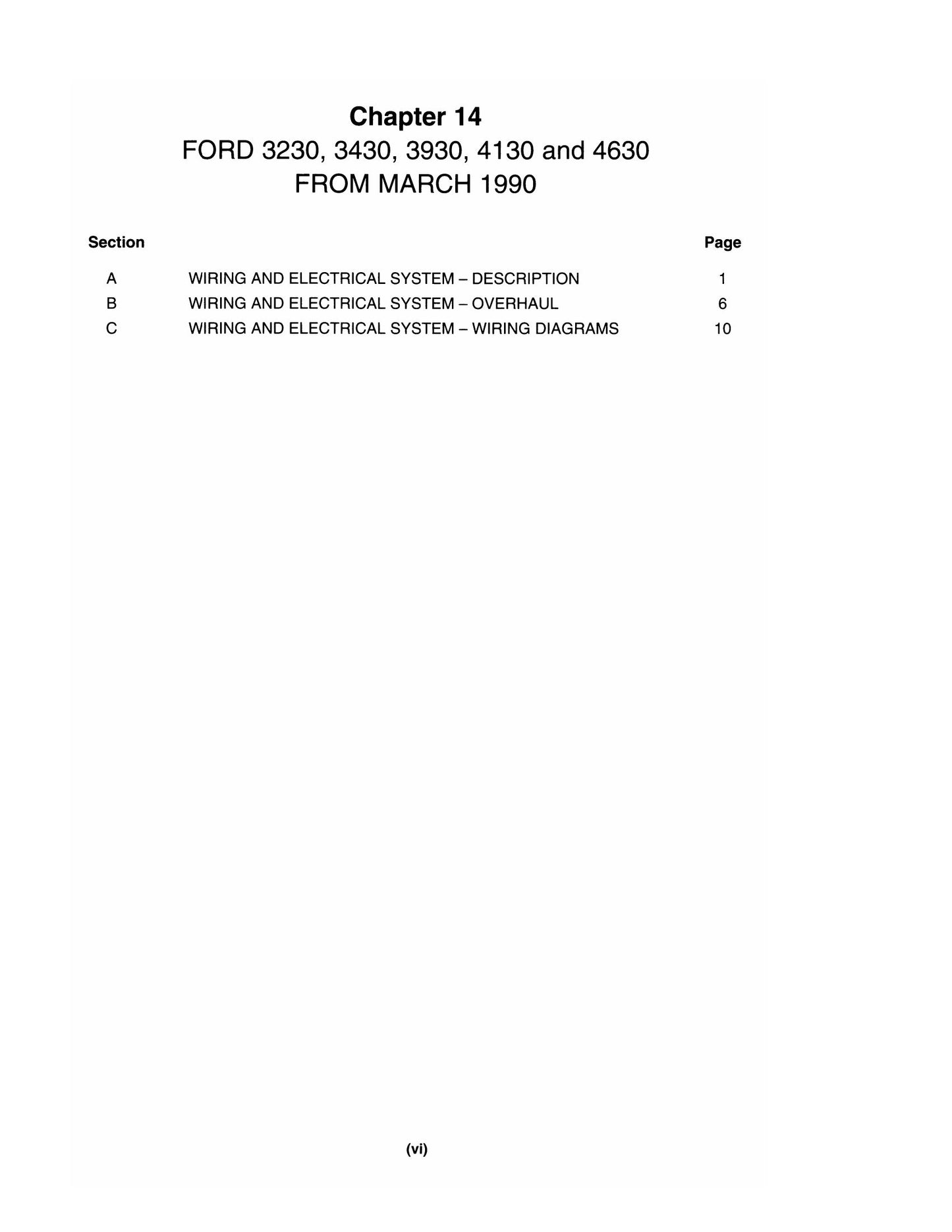 Ford 3 4 3230 3430 3930 4130 4630 8210 Tractor Factory Workshop Service Manual 41881085