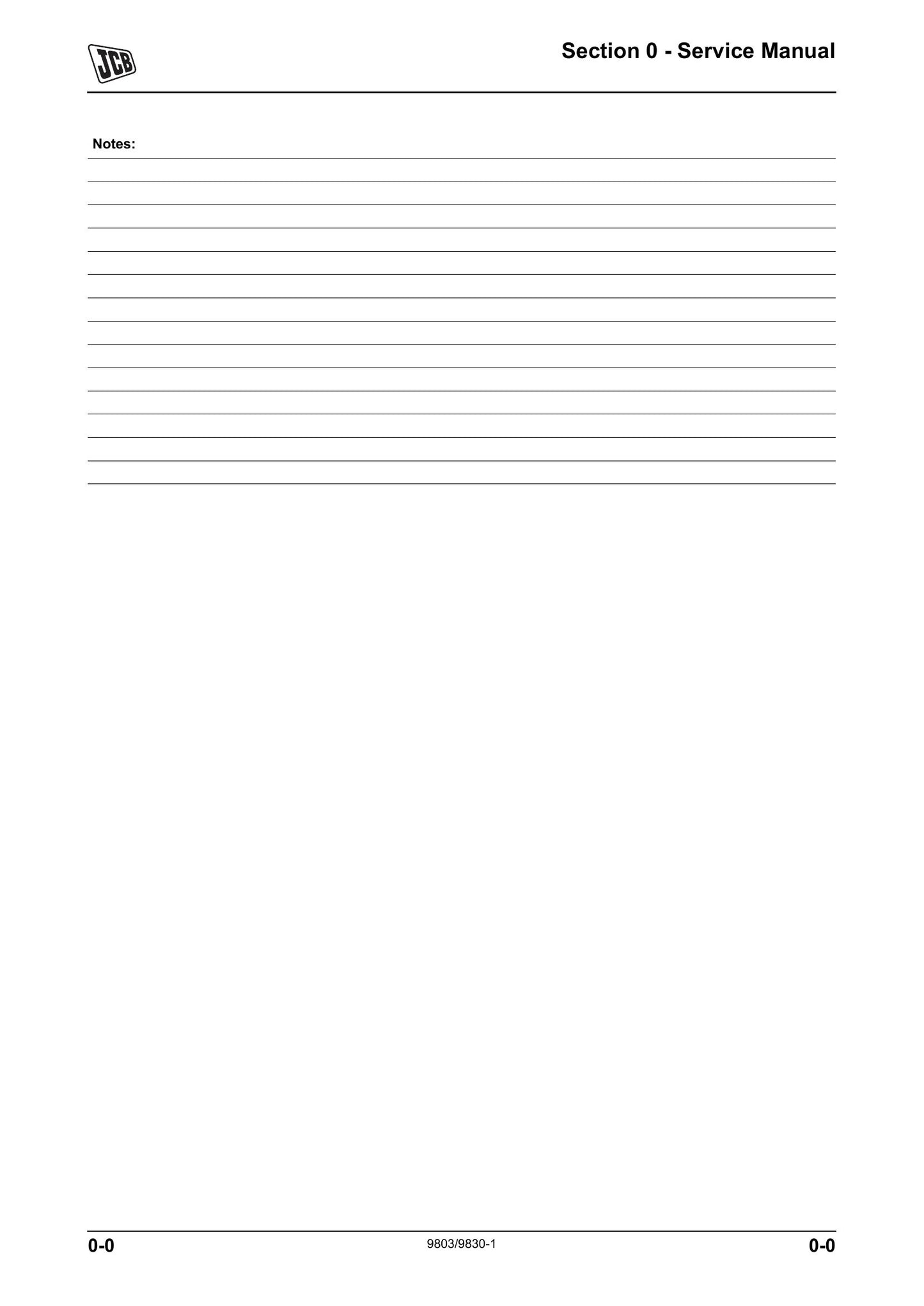 JCB FM30 Ground Care Mower Factory Workshop Service Manual 9803/9830-1