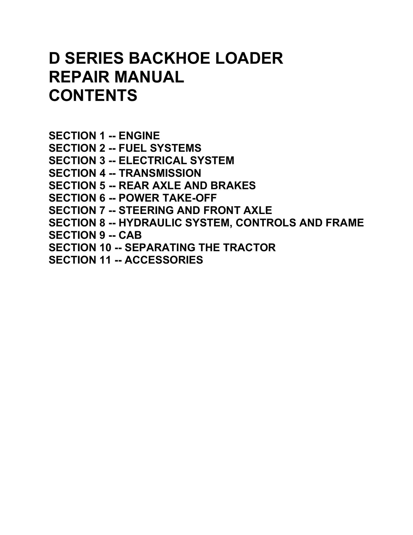 Ford New Holland 455D 555D 575D 655D 675D Backhoe Loader Factory Workshop Repair Manual 40045541