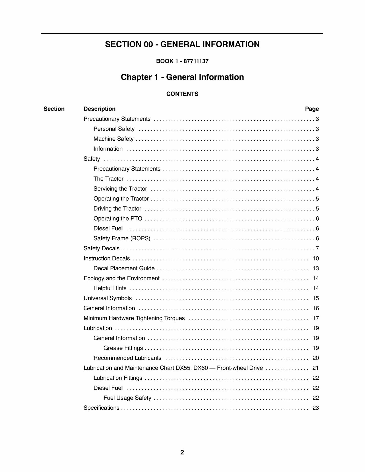 CASE IH DX55 DX60 Tractor Factory Workshop Repair Manual 84140461