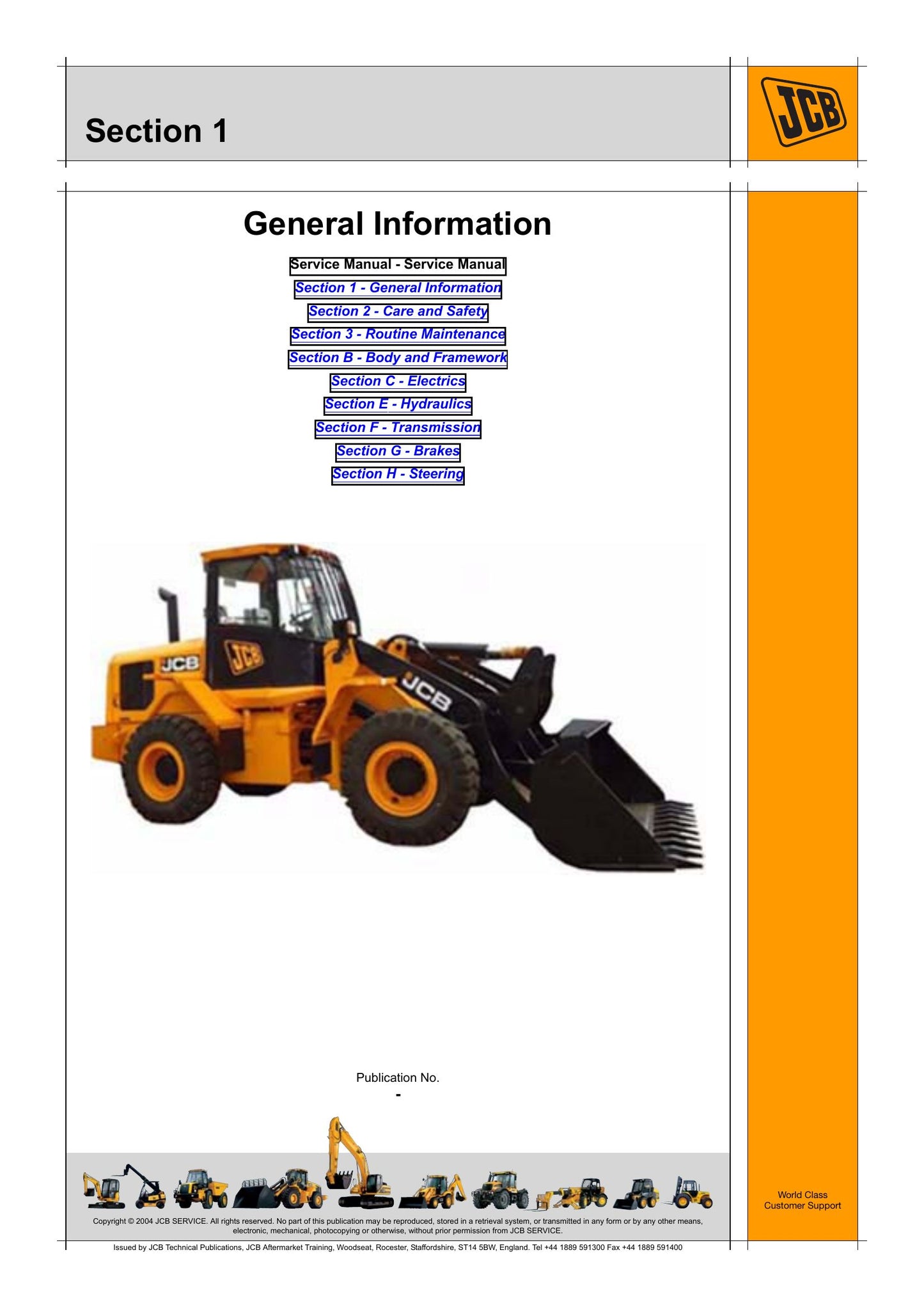 JCB 430ZX Wheel Loader Factory Workshop Service Manual 9813/1050