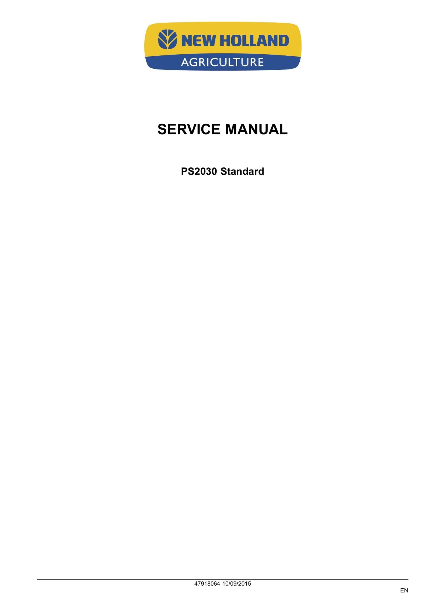 New Holland PS2030 Seeder Factory Workshop Service Manual 47918064