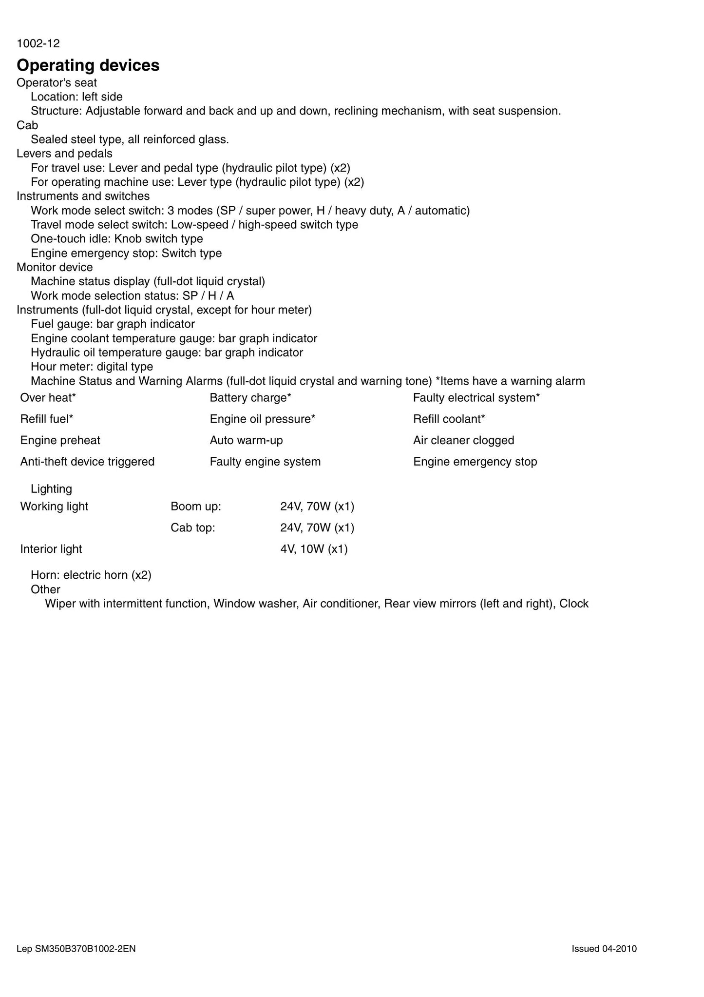 CASE CX350B CX370B Crawler Excavator Factory Workshop Service Manual 84124929C
