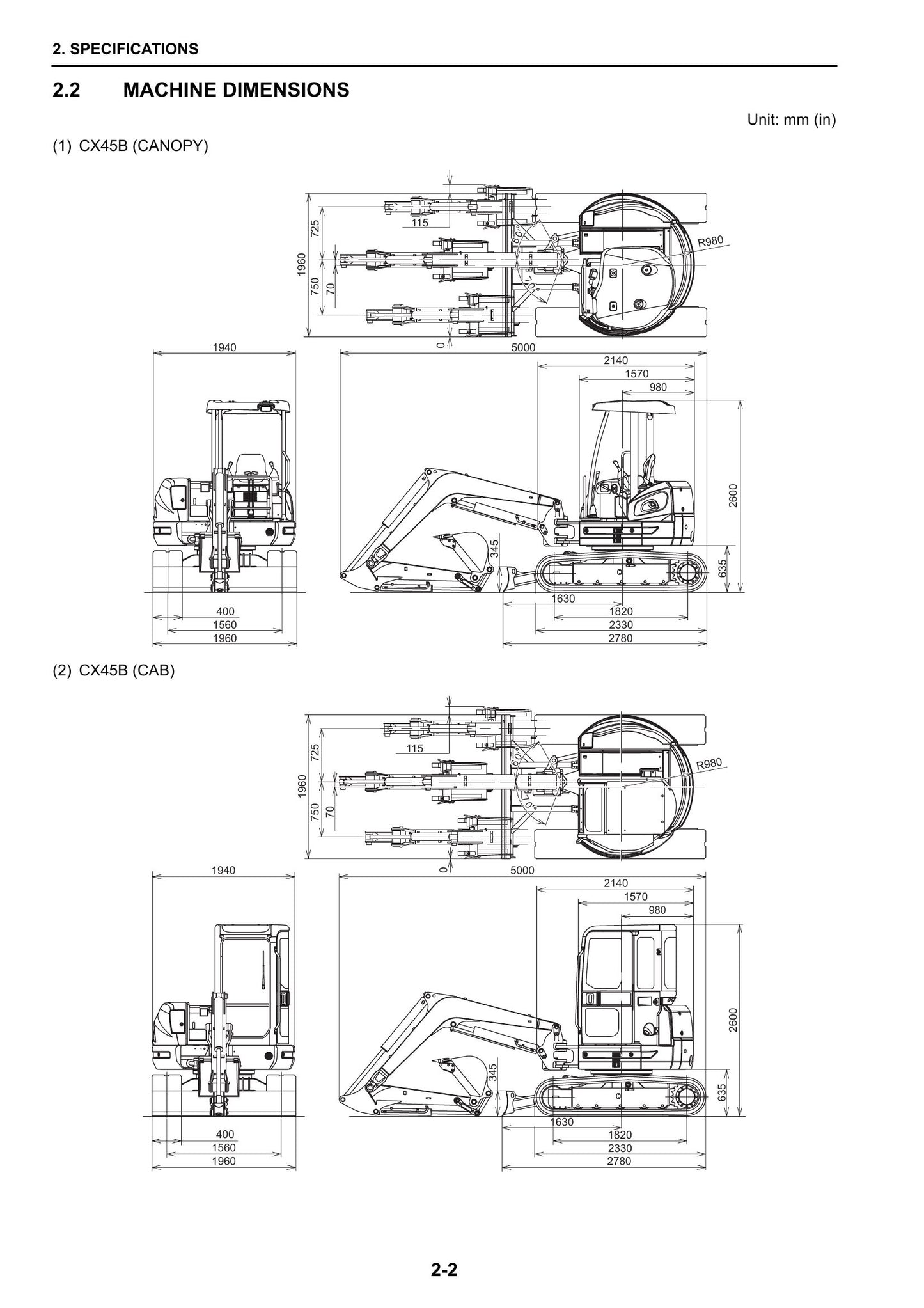 CASE CX45B CX50B Crawler Excavator Factory Workshop Service Manual 84526506A