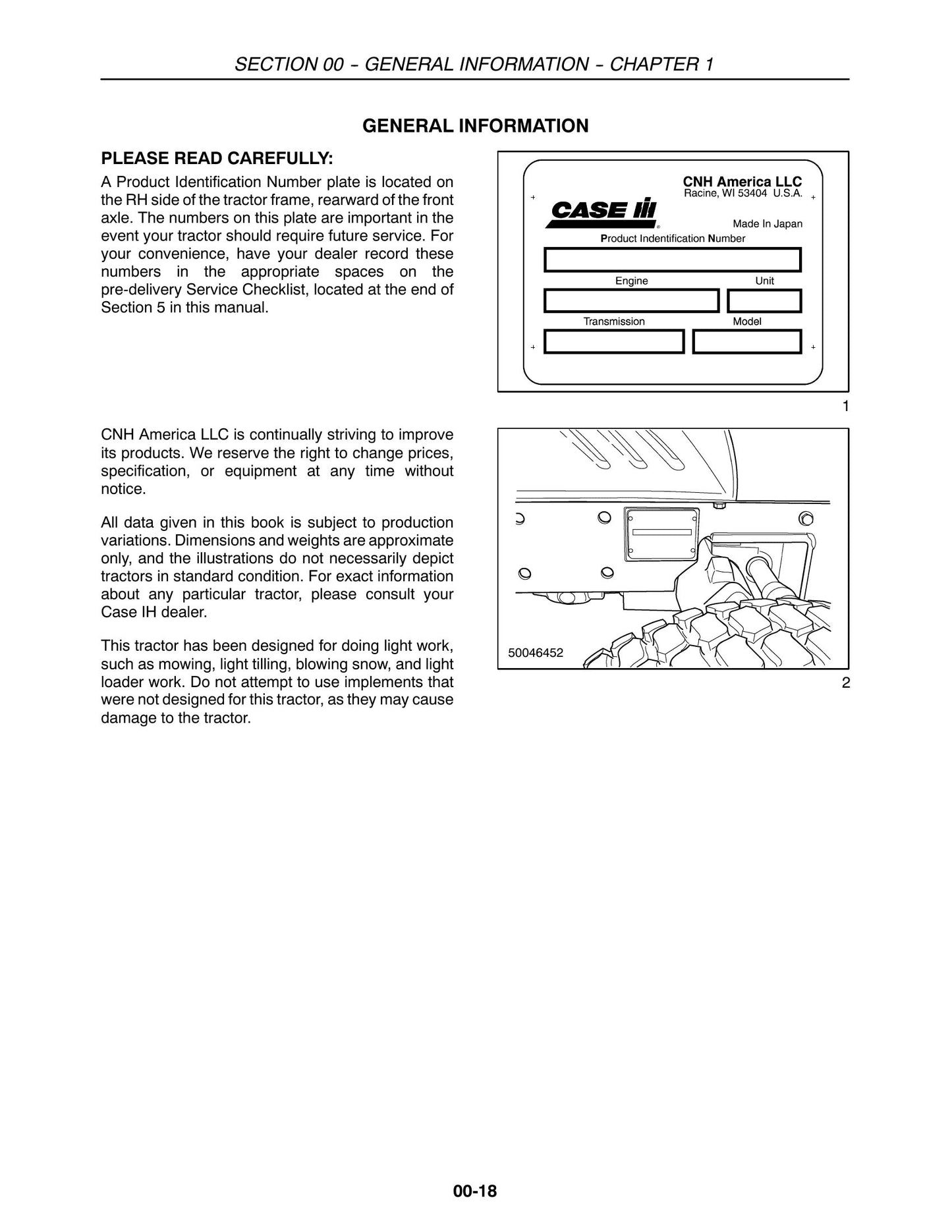 CASE DX18E DX22E DX24E DX25E Tractor Factory Workshop Repair Manual 87352317