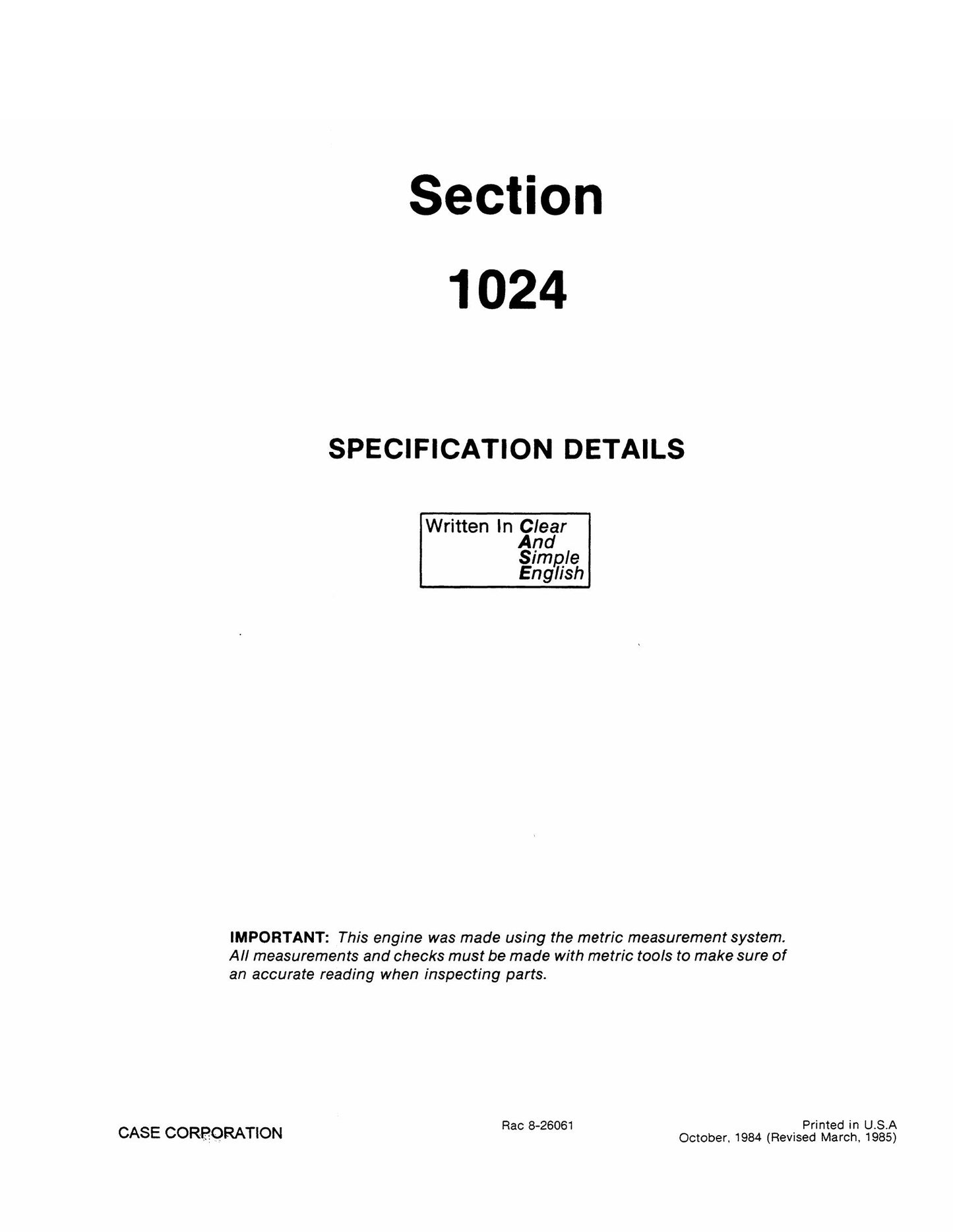 CASE 680K Backhoe Loader Factory Workshop Service Manual 8-44360