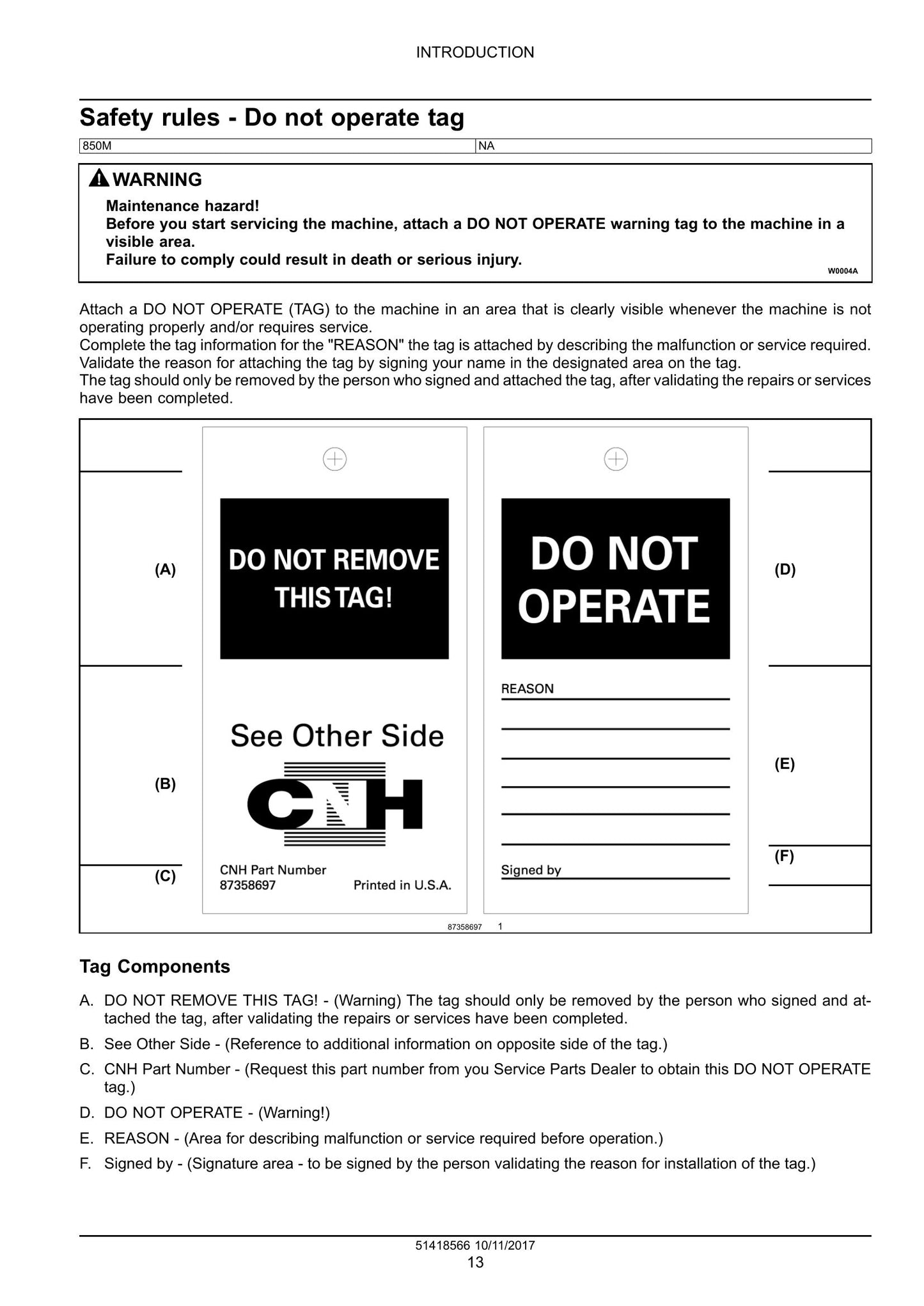 CASE 850M Bulldozer Factory Workshop Service Manual 51418566