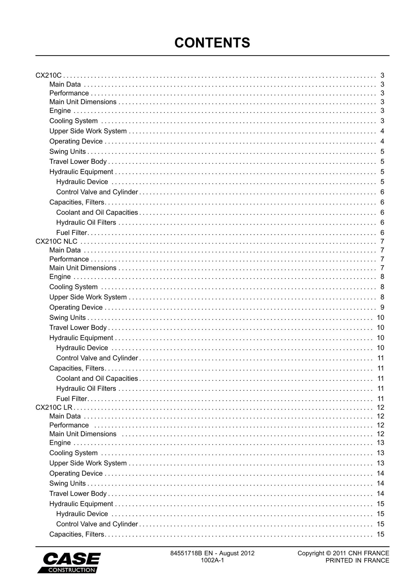 CASE CX210C Crawler Excavator Factory Workshop Service Manual 84551718B