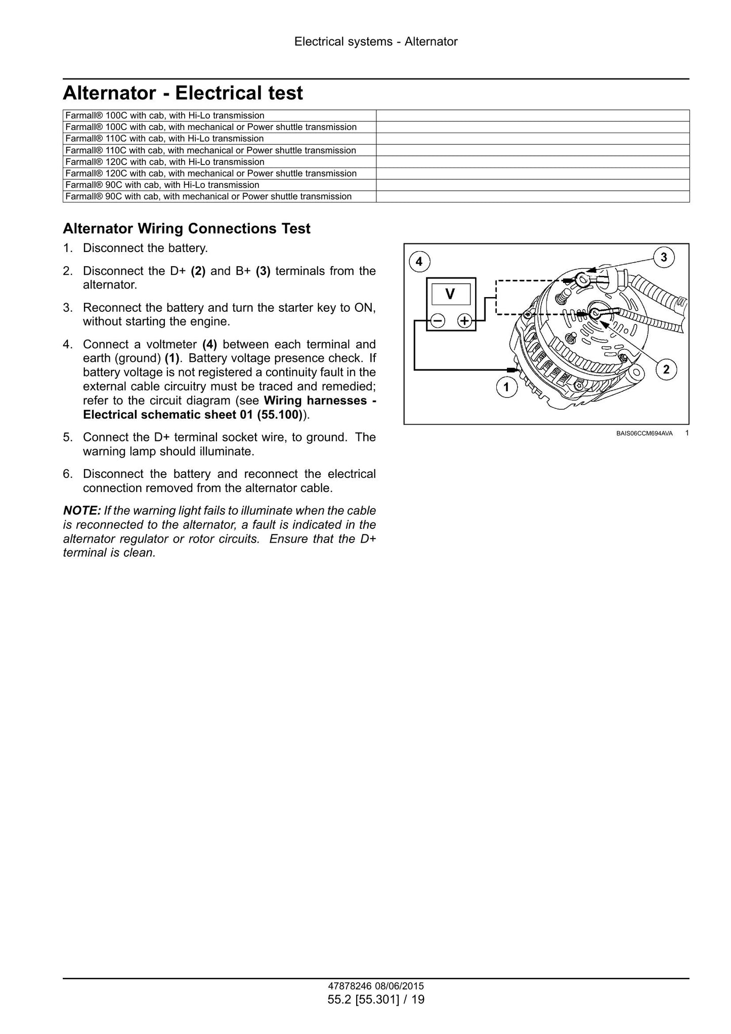 CASE Farmall 90C Farmall 100C Farmall 110C Farmall 120C Tractor Factory Workshop Service Manual 47899706