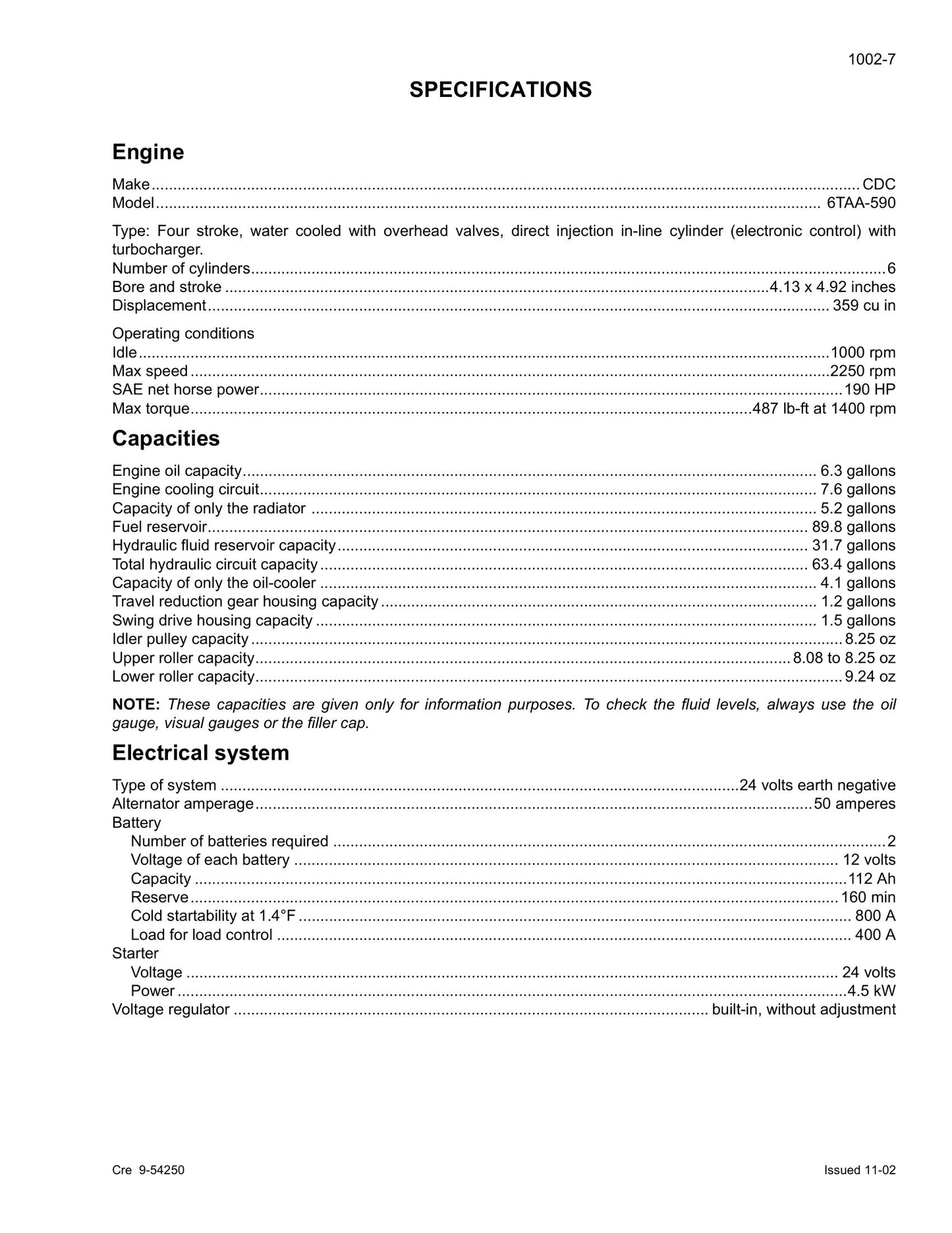 CASE CX290 Crawler Excavator Factory Workshop Service Manual 9-53581