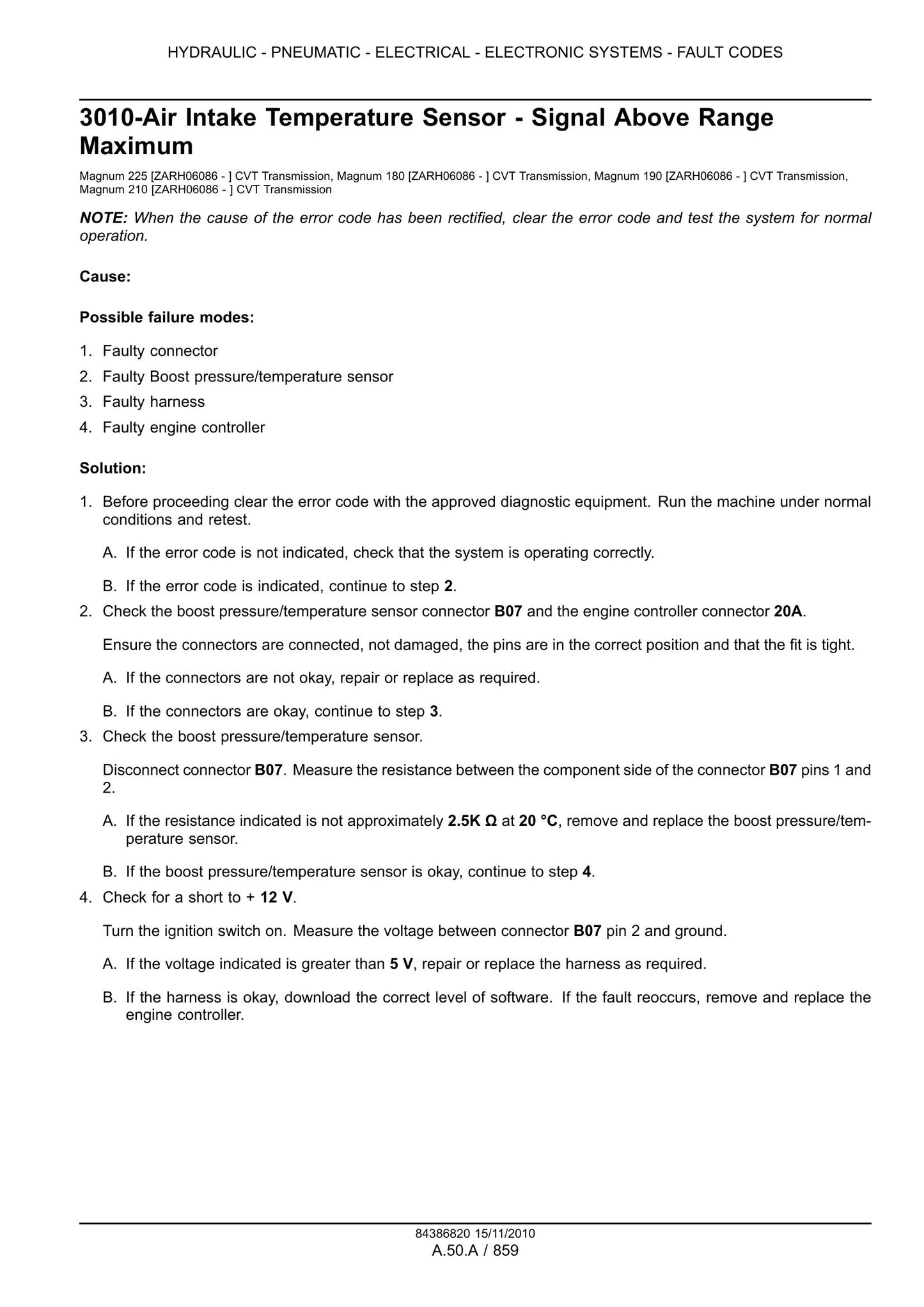 CASE MAGNUM 180 MAGNUM 190 MAGNUM 210 MAGNUM 225 Tractor Factory Workshop Service Manual 84386820