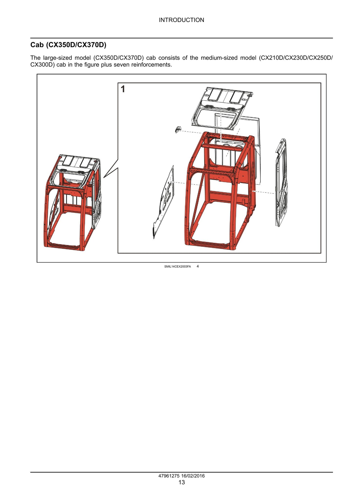 CASE CX210D CX230D Crawler Excavator Factory Workshop Service Manual 47961275