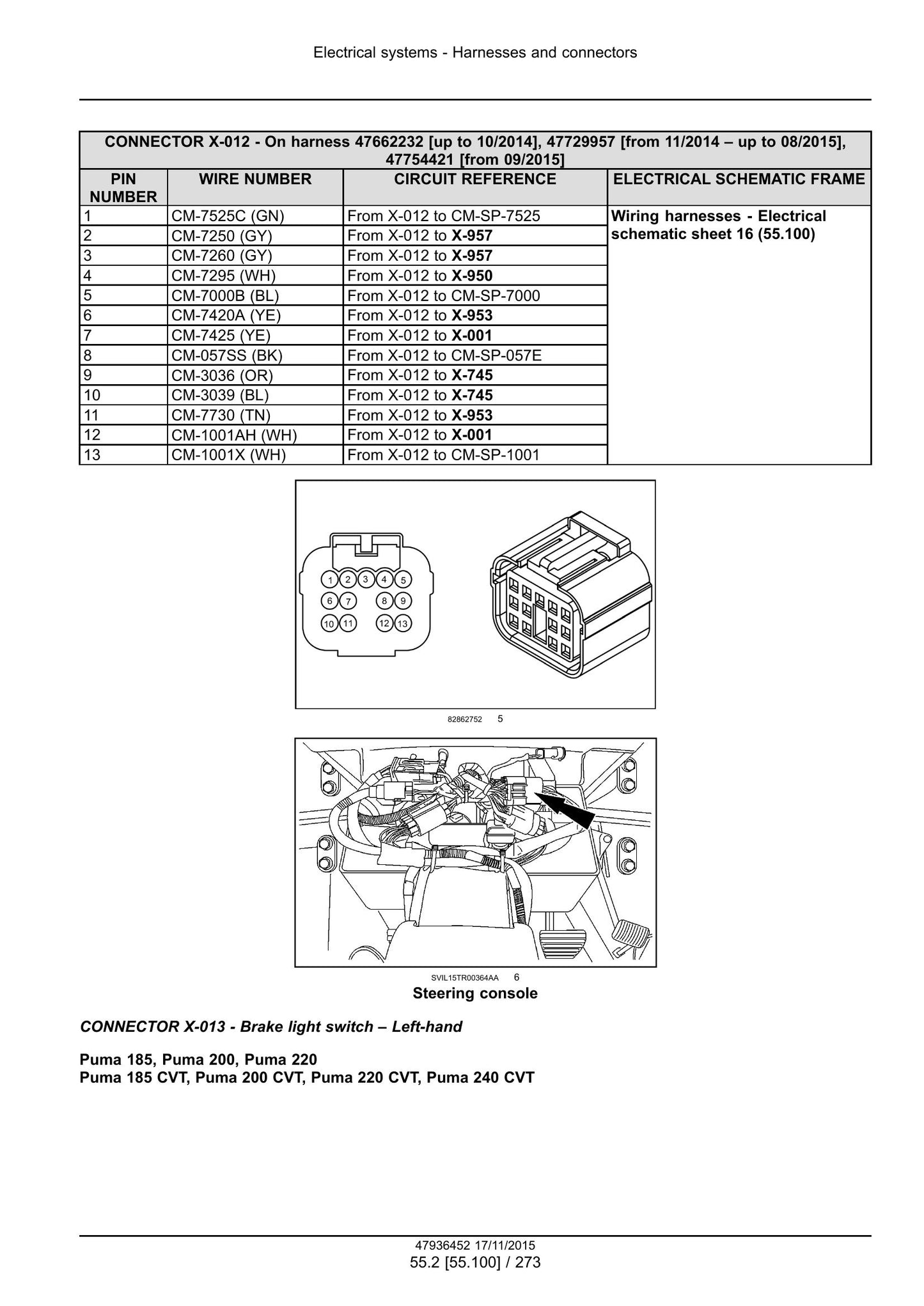 CASE PUMA 185 PUMA 200 PUMA 220 PUMA 185 CVT PUMA 200 CVT PUMA 220 CVT PUMA 240 CVT Tractor Factory Workshop Service Manual 47985230
