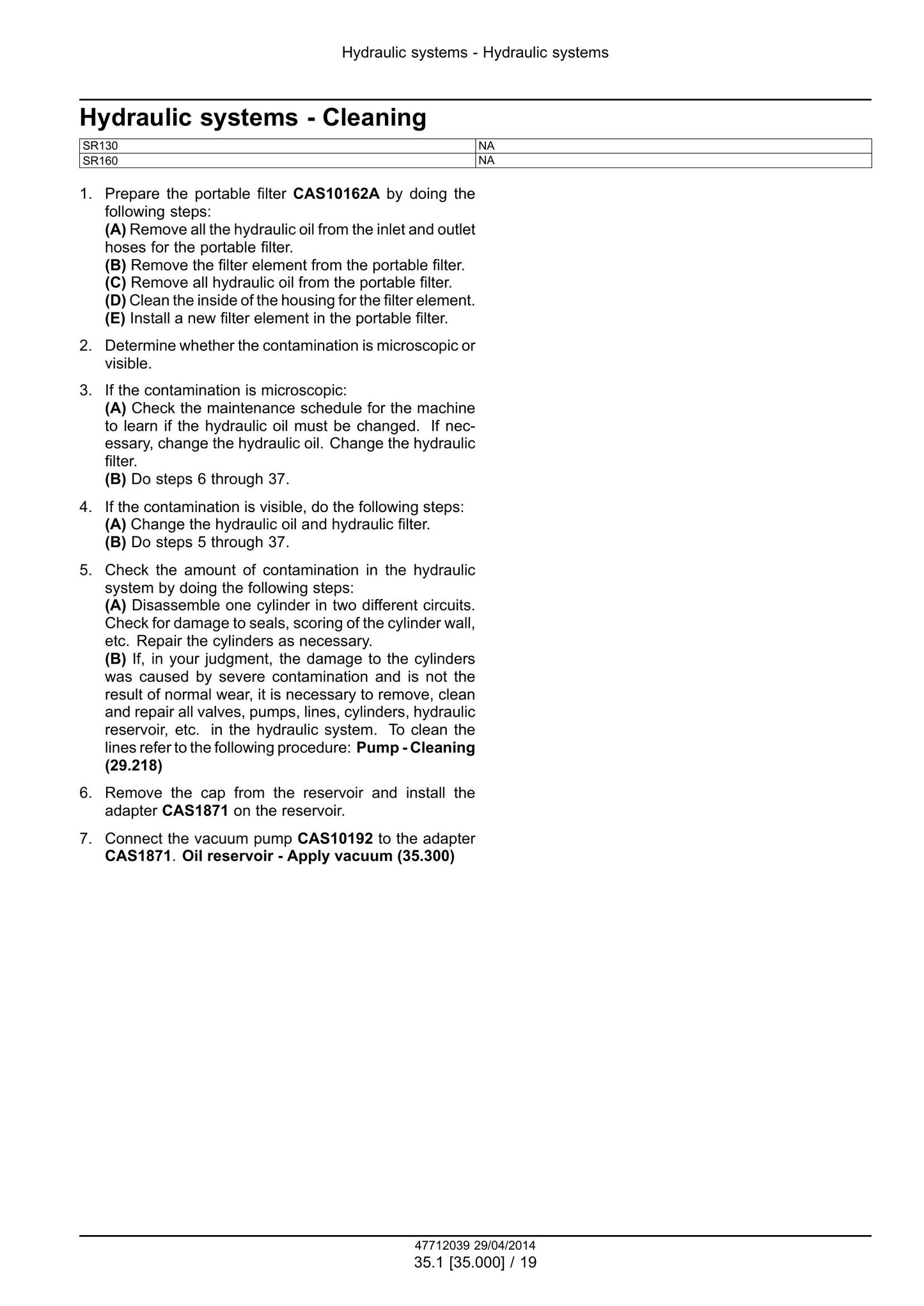 CASE SR130 SR160 Skid Steer Loader Factory Workshop Service Manual 47712039