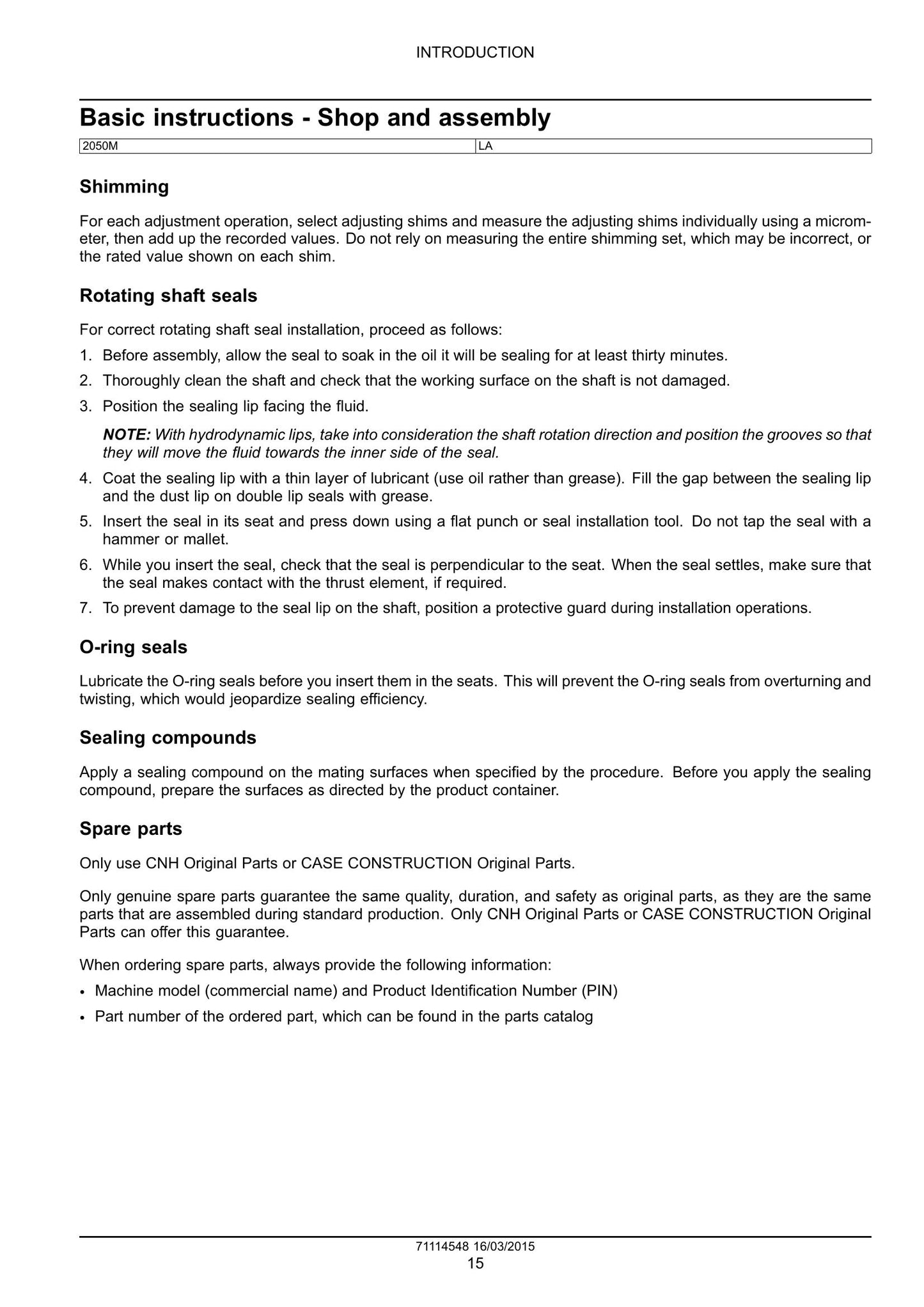 CASE 2050M Bulldozer Factory Workshop Service Manual 71114548
