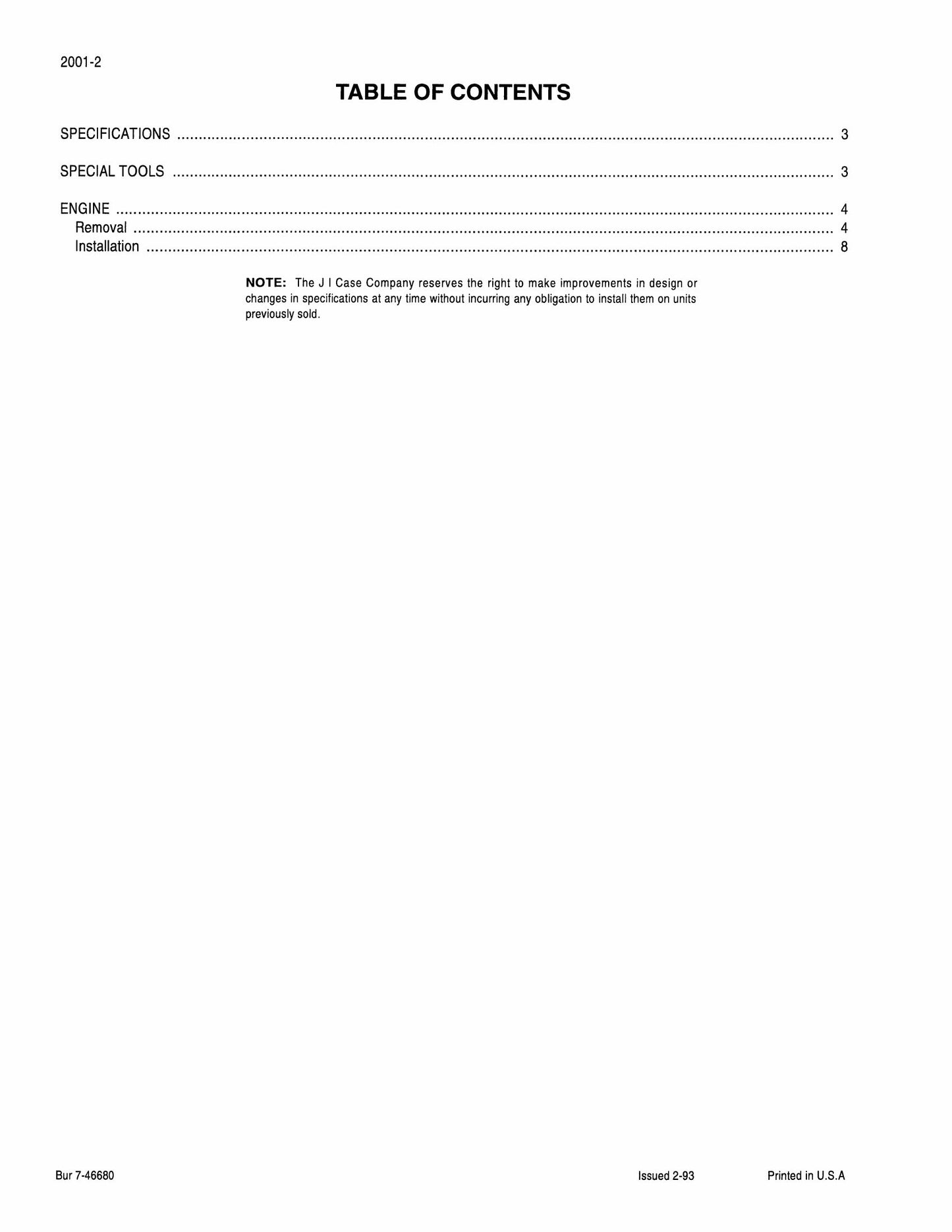 CASE 9010 Crawler Excavator Factory Workshop Service Manual 7-45720