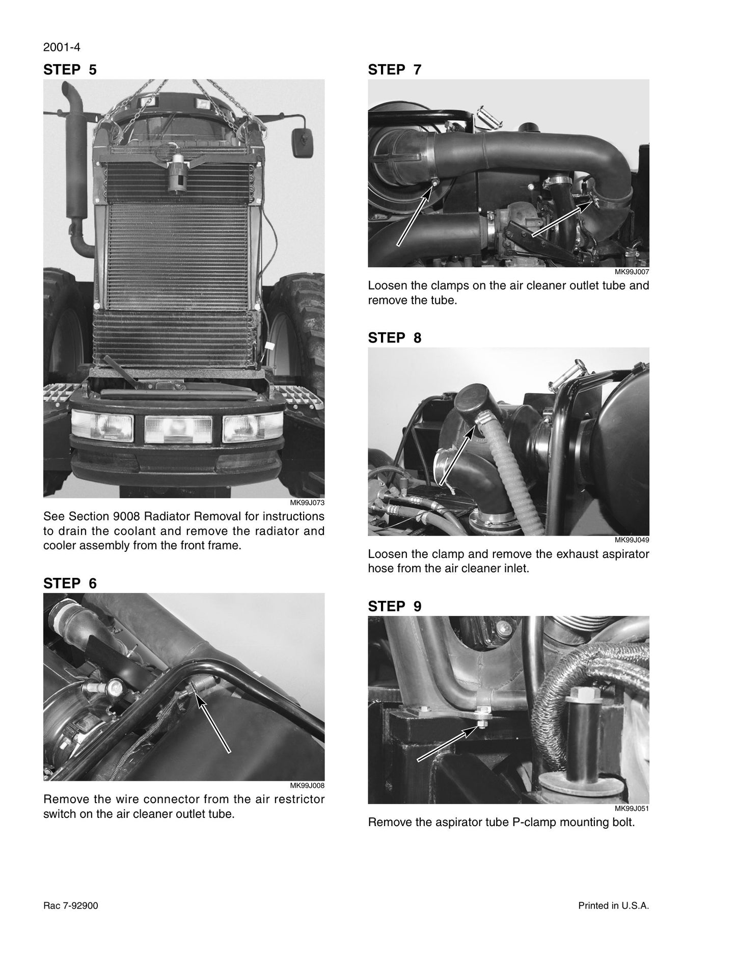 CASE STX275 STX325 STX375 STX425 STX450 STX500 Steiger Tractor Factory Workshop Repair Manual 6-14443