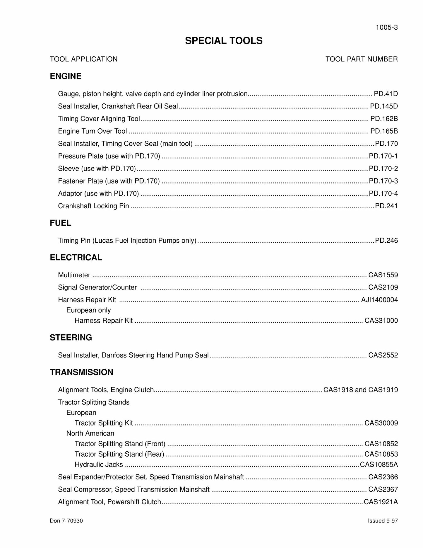 CASE C50 C60 C70 C80 C90 C100 Tractor Factory Workshop Service Manual 7-70900