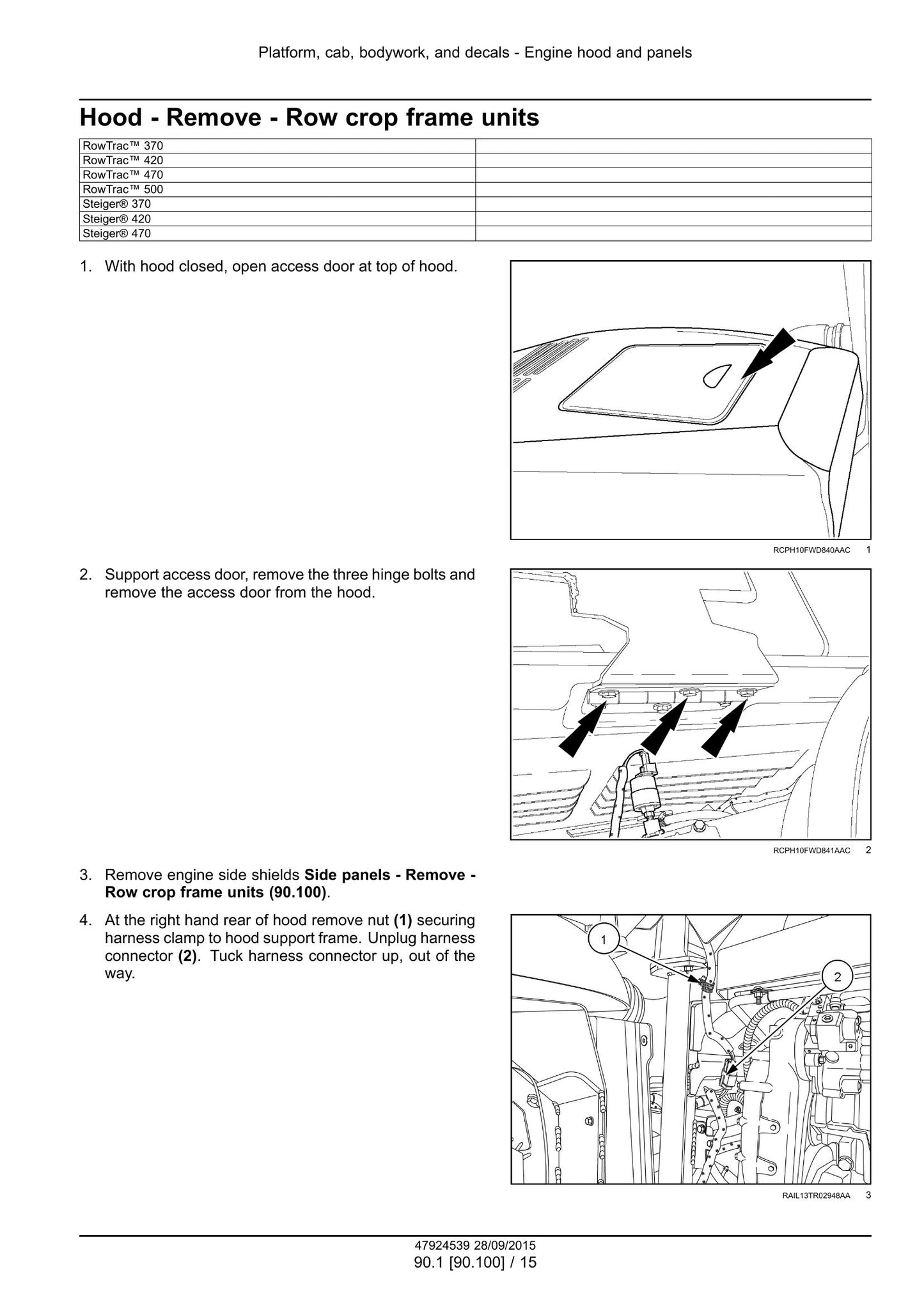 CASE IH Rowtrac 370 420 470 500 Steiger 370 420 470 500 540 580 620 Quadtrac 470 500 540 580 620 Tractor Factory Workshop Service Manual 47935530