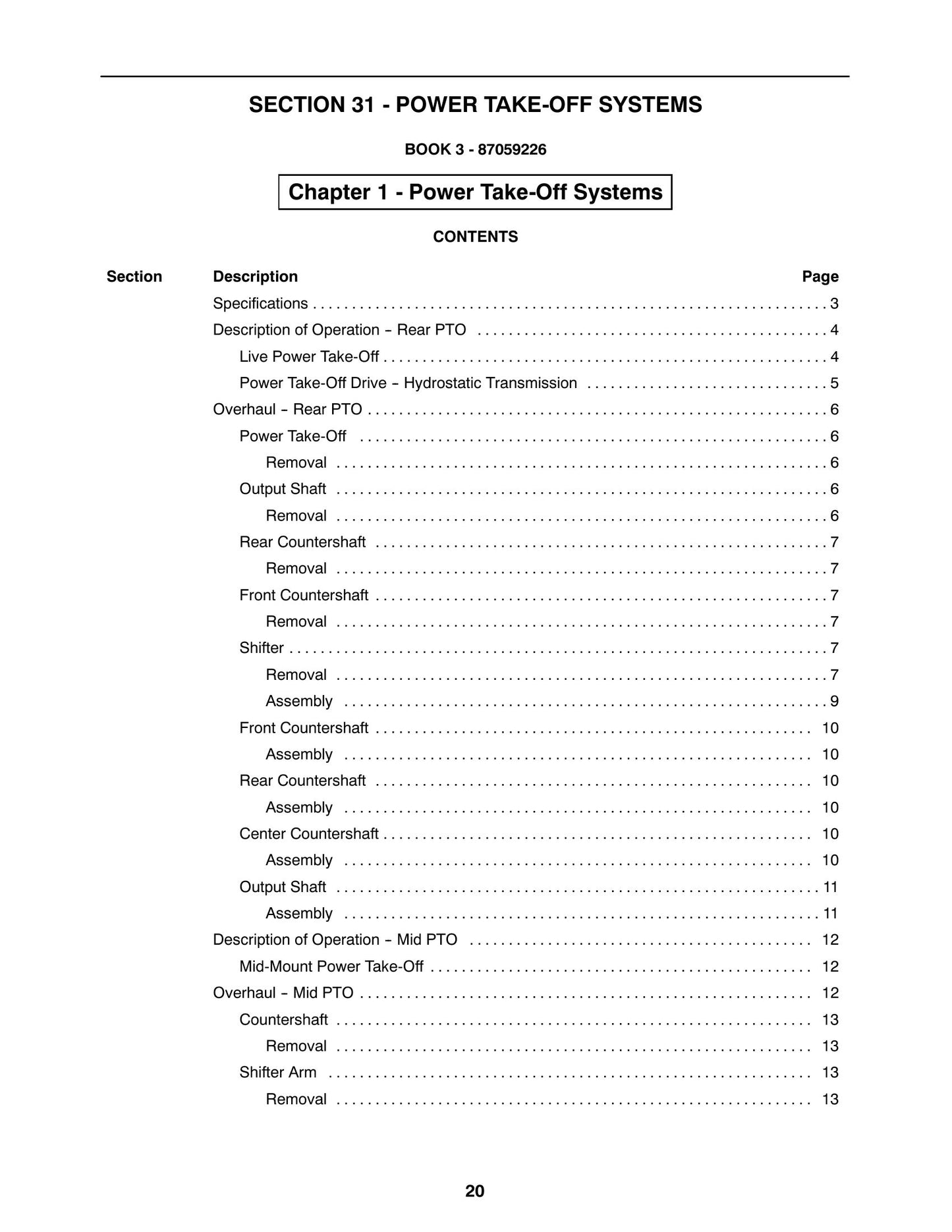 CASE IH DX29 DX33 Tractor Factory Workshop Repair Manual 87059223