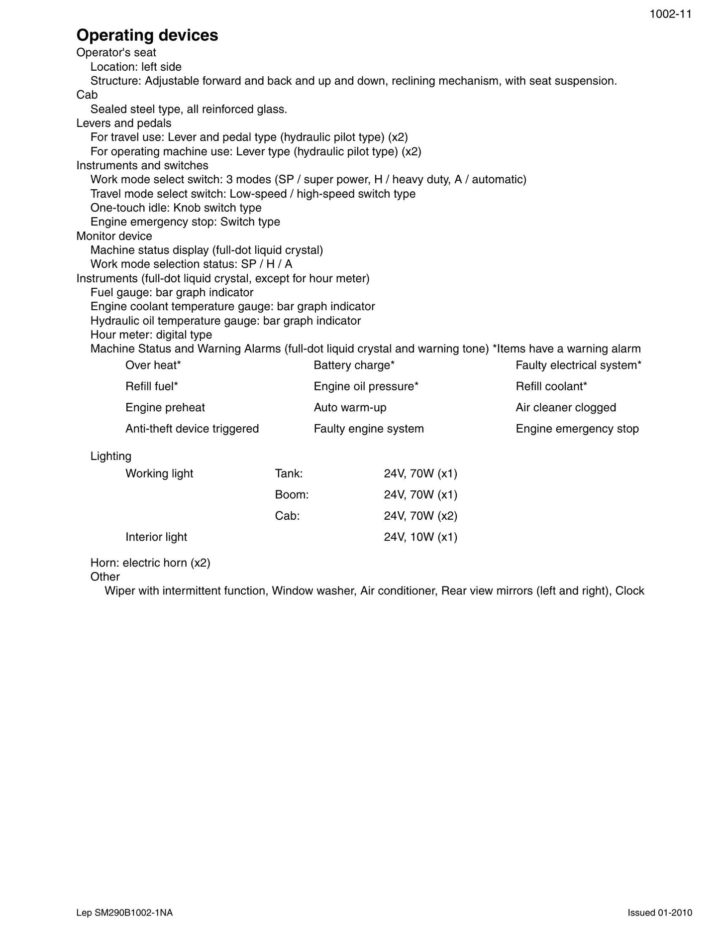 CASE CX290B Crawler Excavator Factory Workshop Service Manual 87673891 B