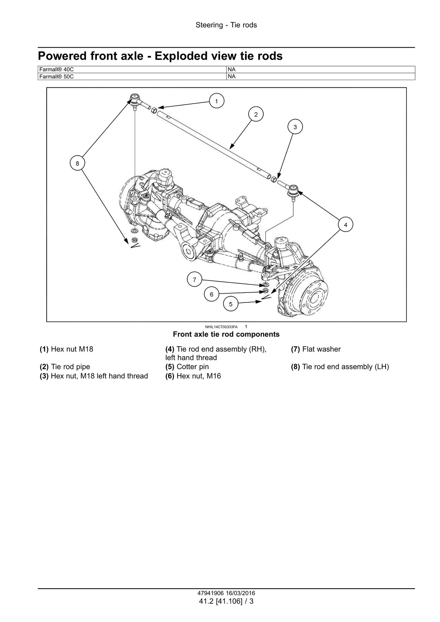 CASE Farmall 40C Farmall 50C Compact Tractor Factory Workshop Service Manual 47998535
