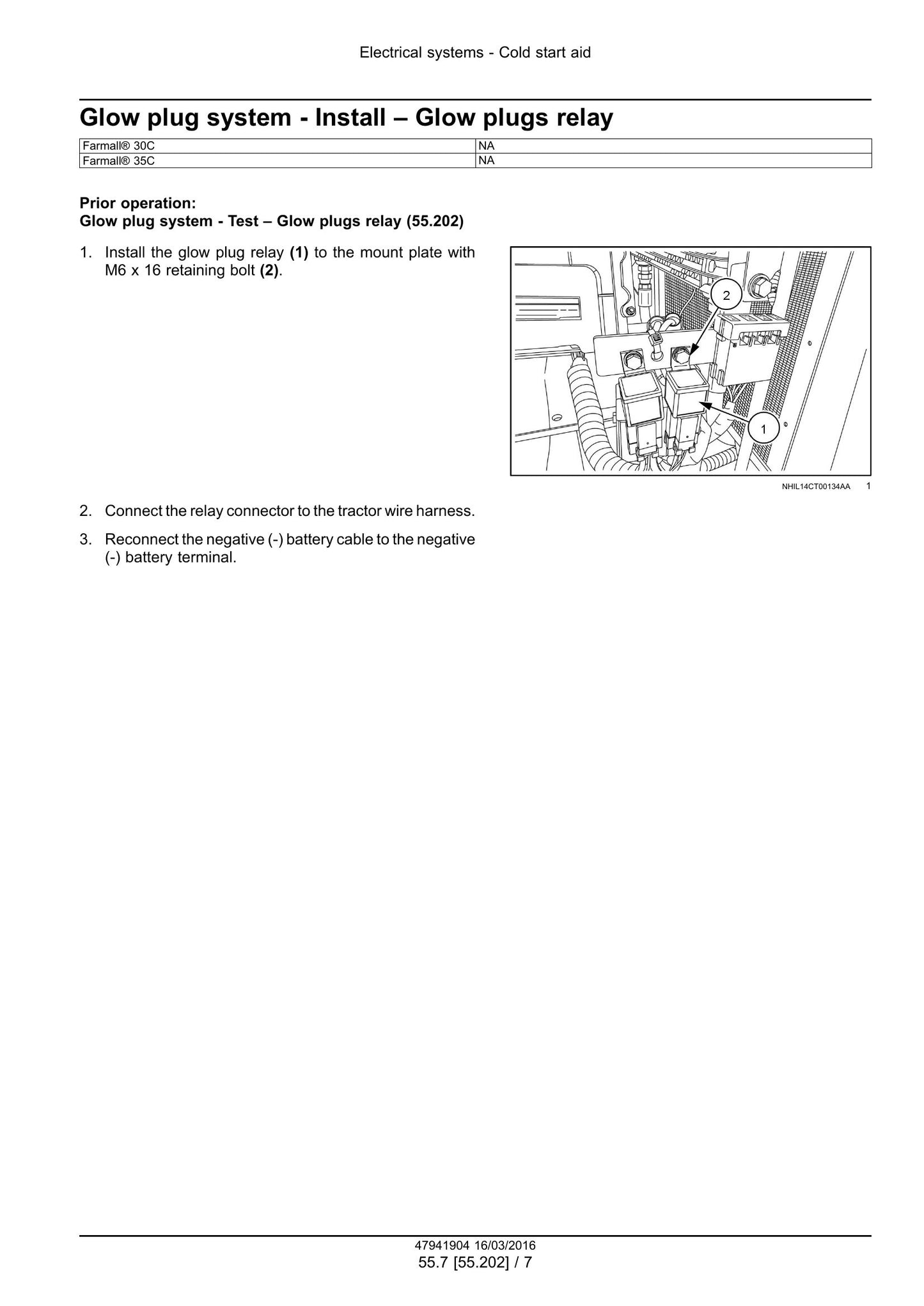 CASE Farmall 30C Farmall 35C Compact Tractor Factory Workshop Service Manual 47998526