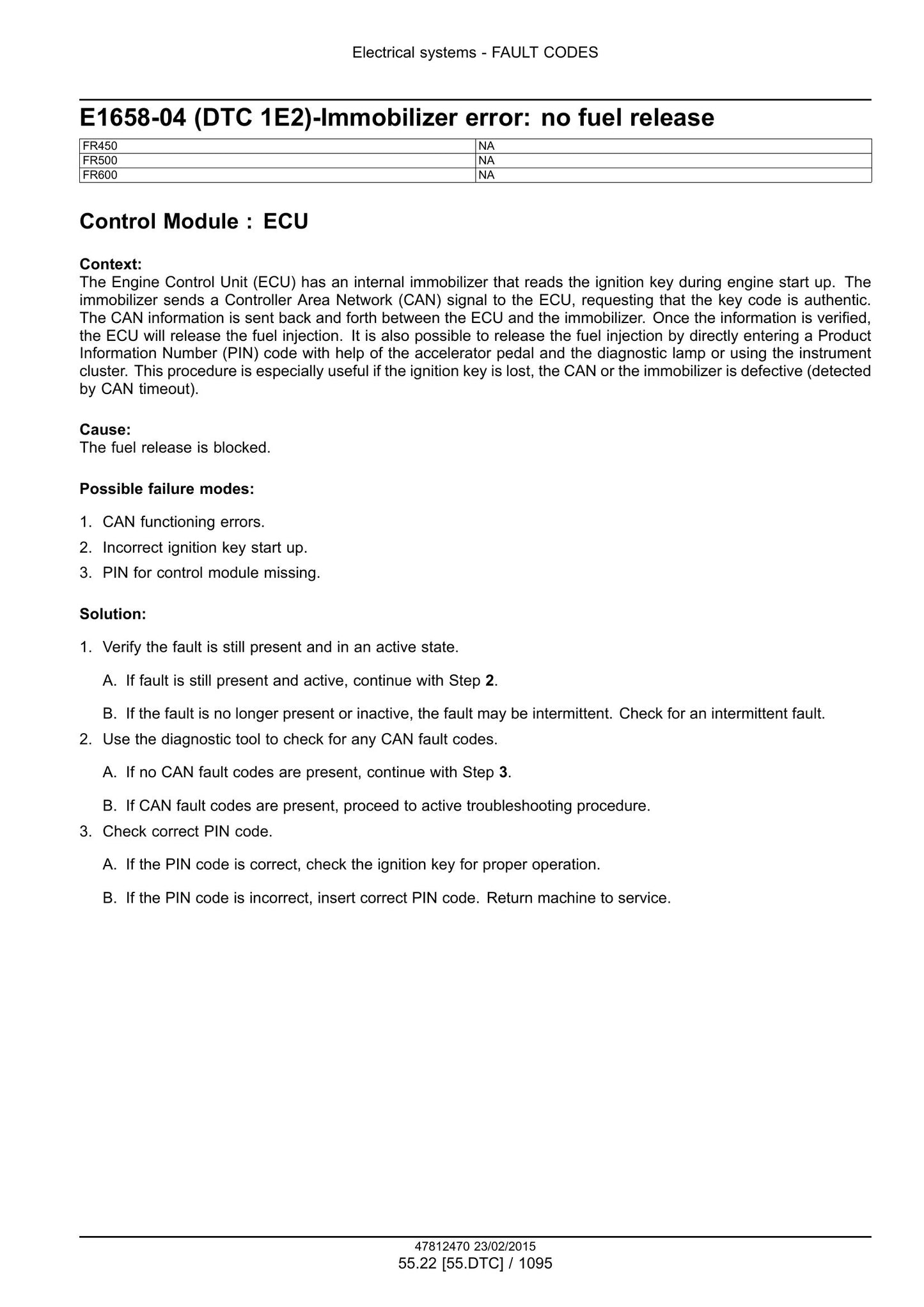 New Holland FR450 FR500 FR600 FR700 FR850 Forage Harvester Factory Workshop Service Manual 47849552