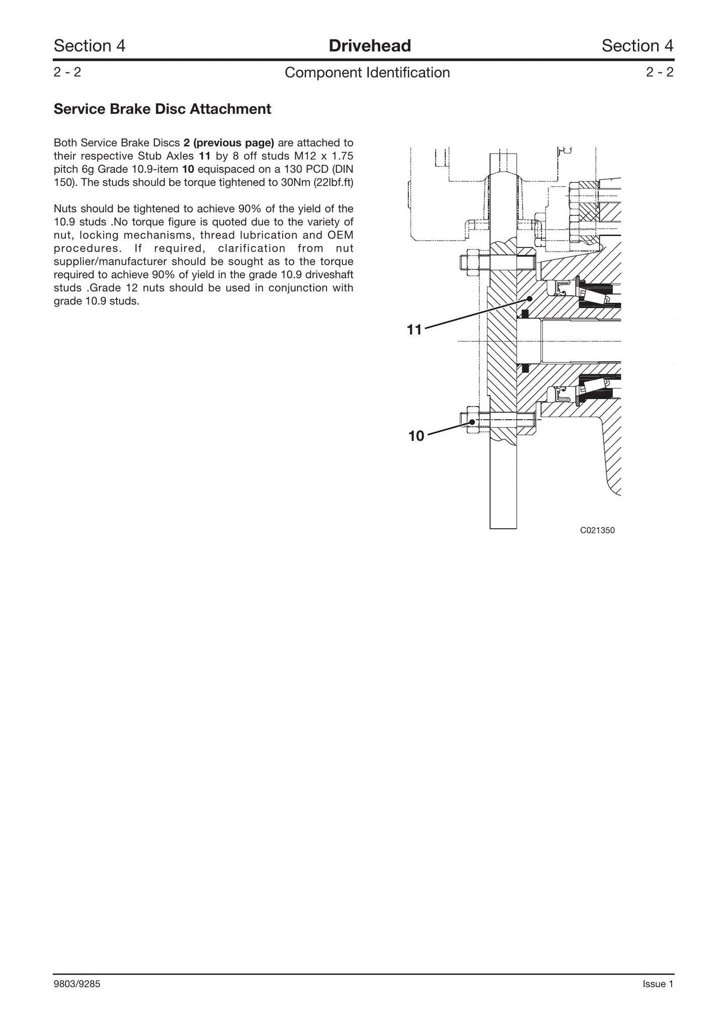JCB PD70 Axle Factory Workshop Service Manual 9803/9285