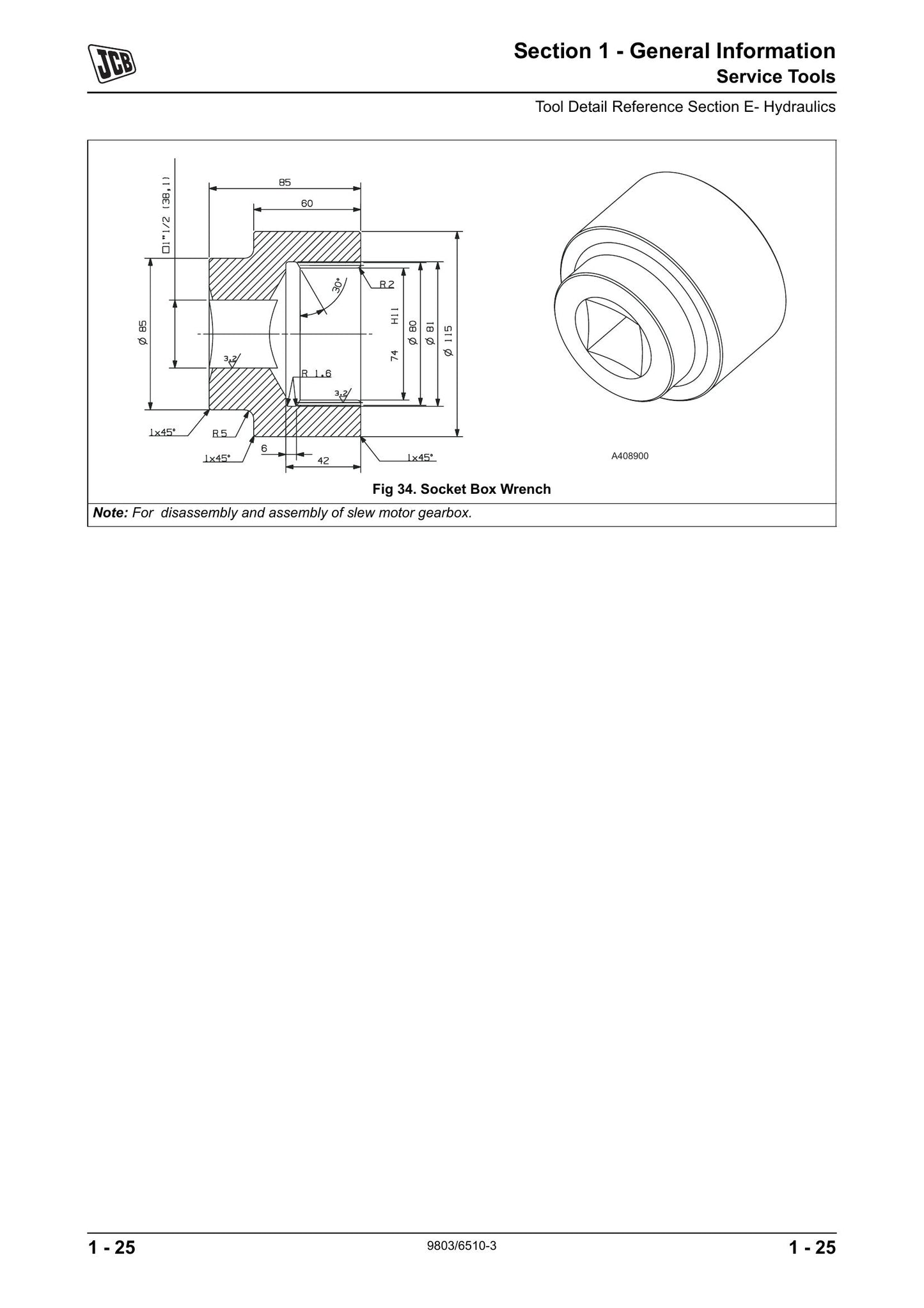 JCB JS200 JS210 JS220 JS240 JS260 Crawler Excavator Factory Workshop Service Manual 9803/6510-03