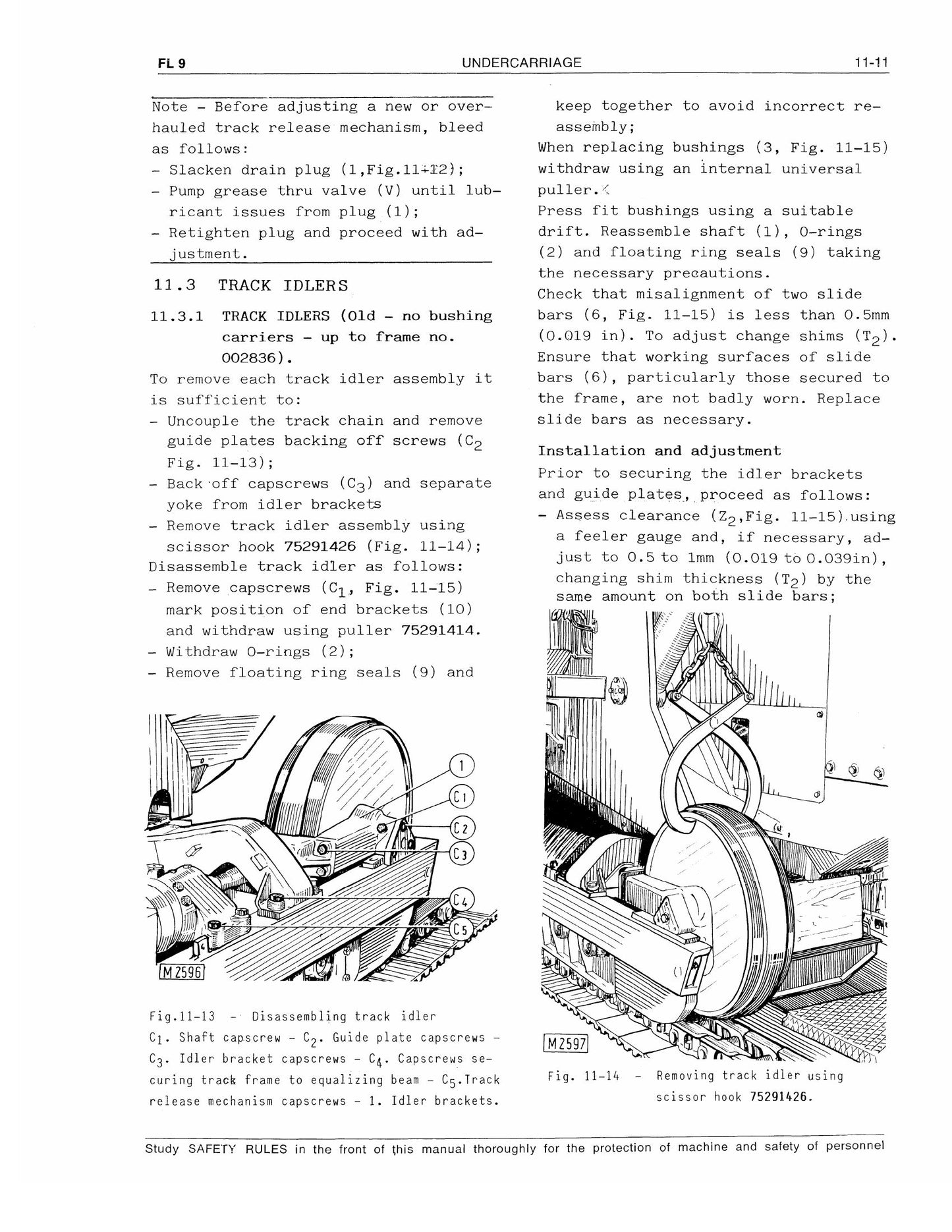 FIAT-ALLIS FL 9 Crawler Loader Factory Workshop Service Manual 604.06.055